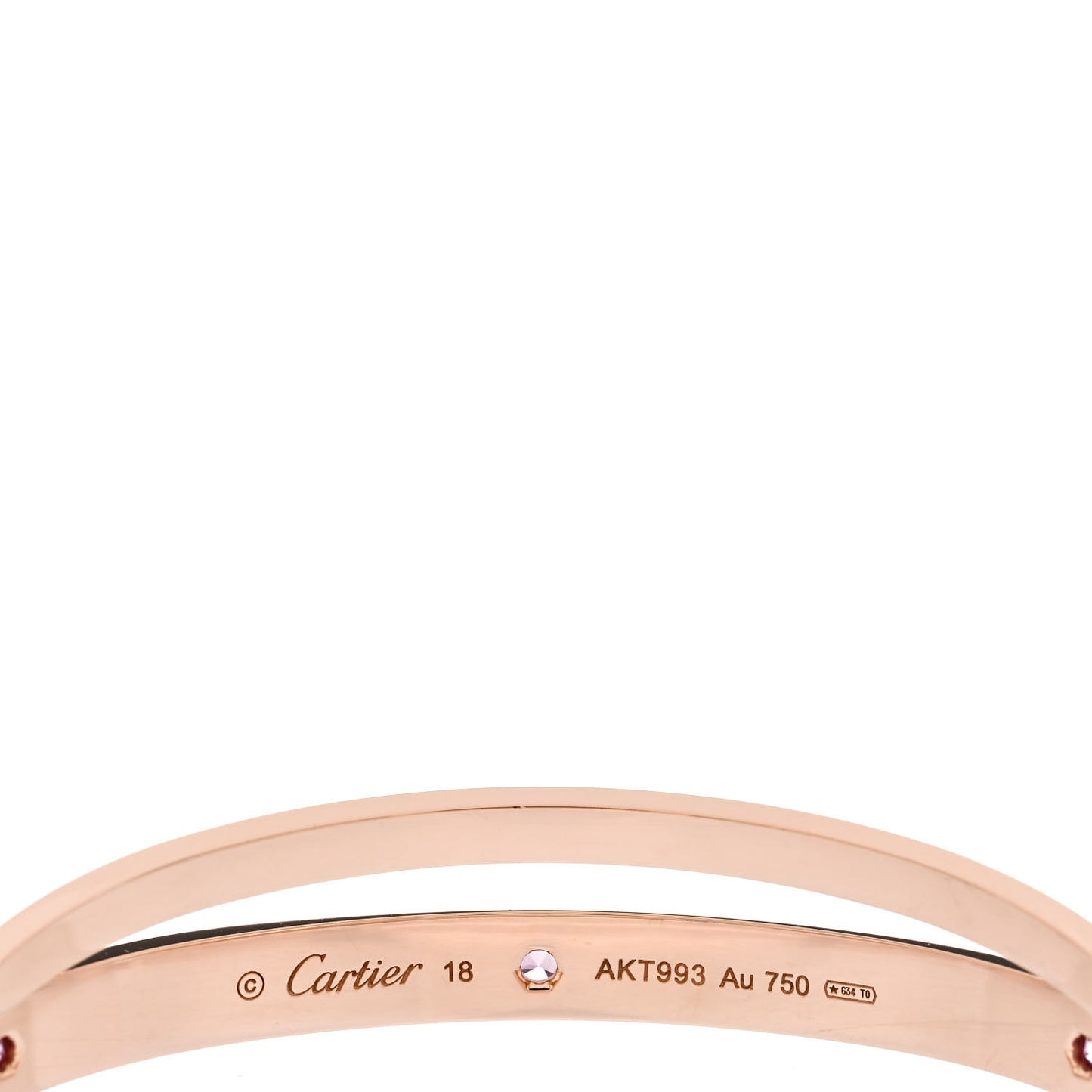 18K Pink Gold Diamond Pink Sapphire Double LOVE Bracelet 18