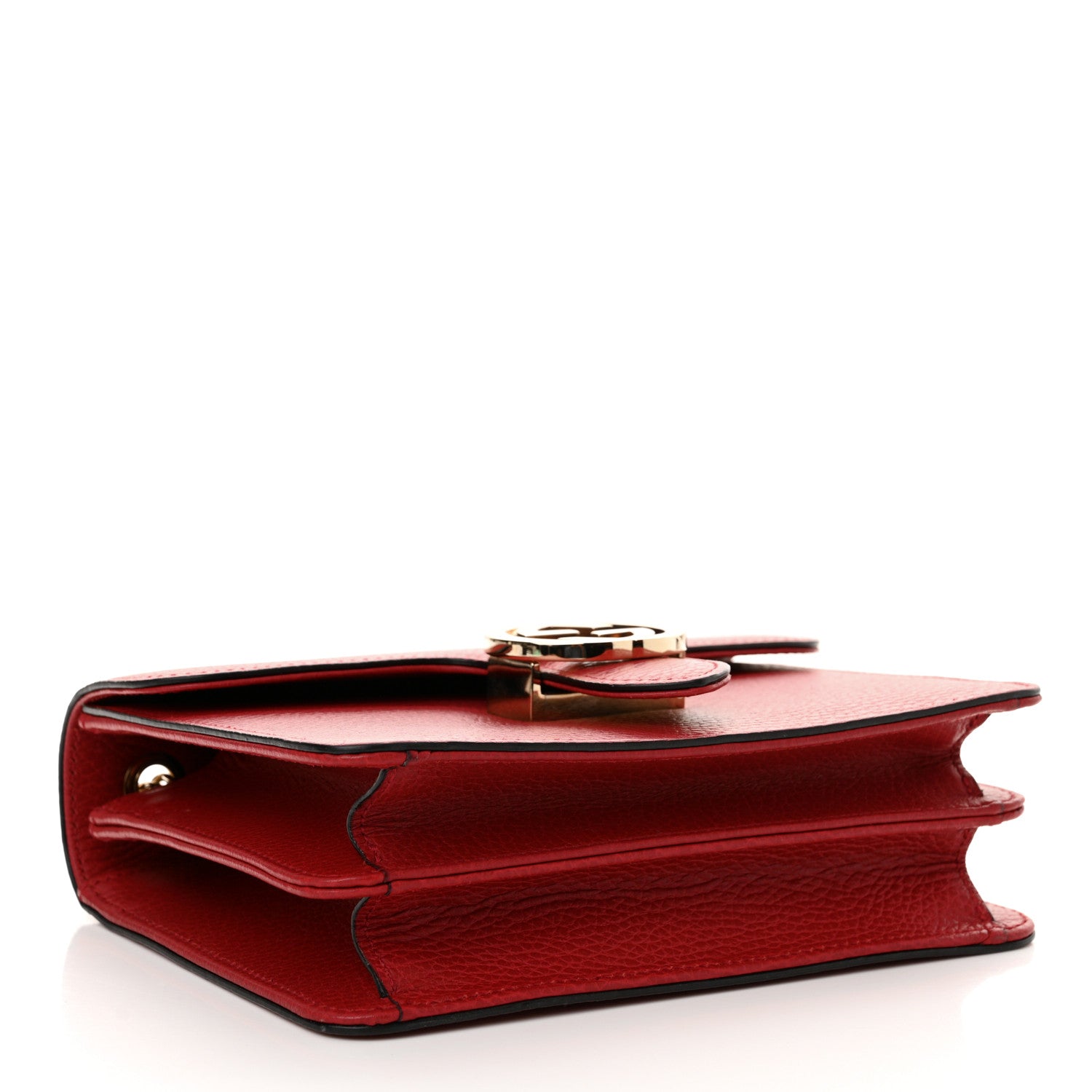 Gucci Dollar Calfskin Small Interlocking G Shoulder Bag Red 4 of 10