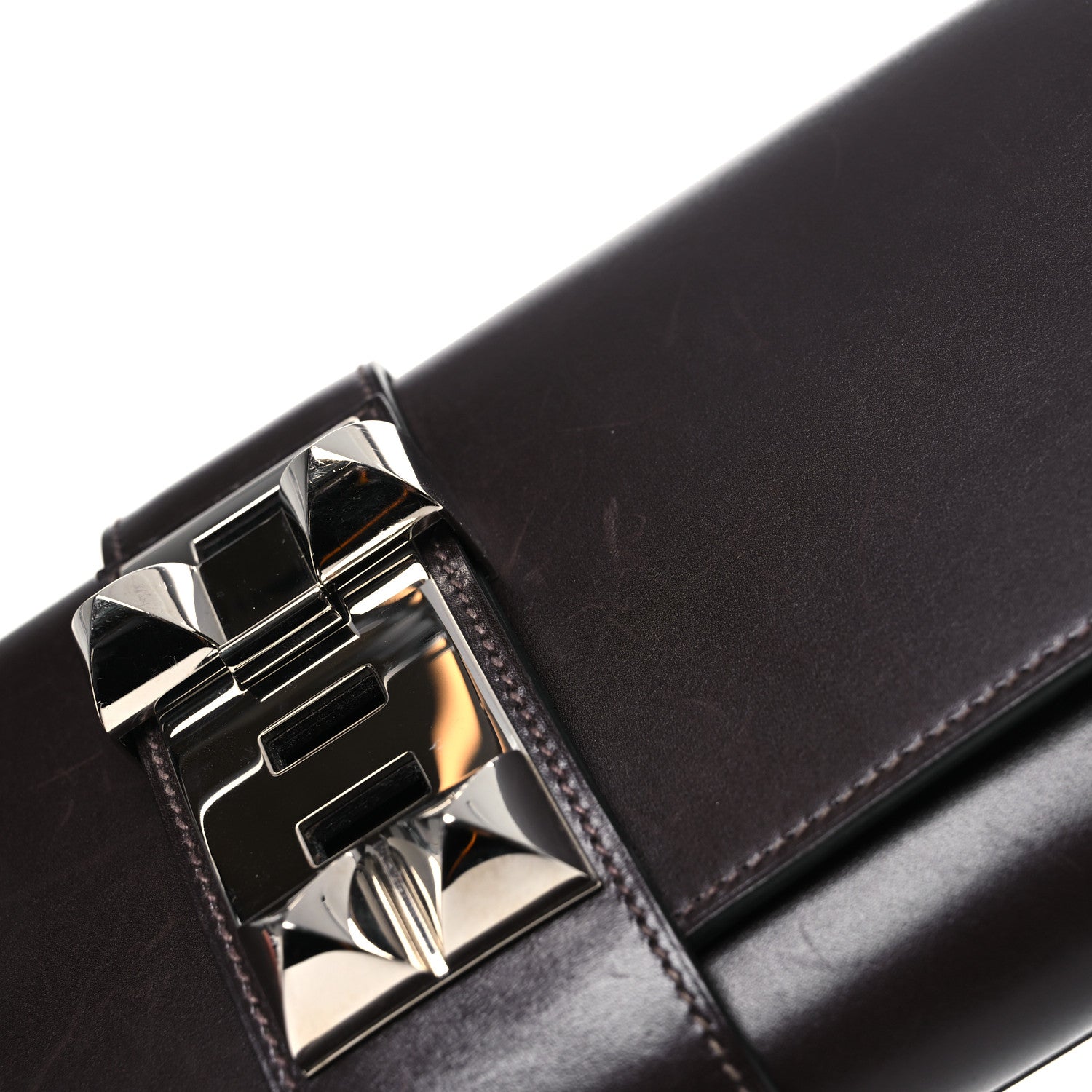 Hermes Box Medor 23 Clutch Chocolate 13 of 13