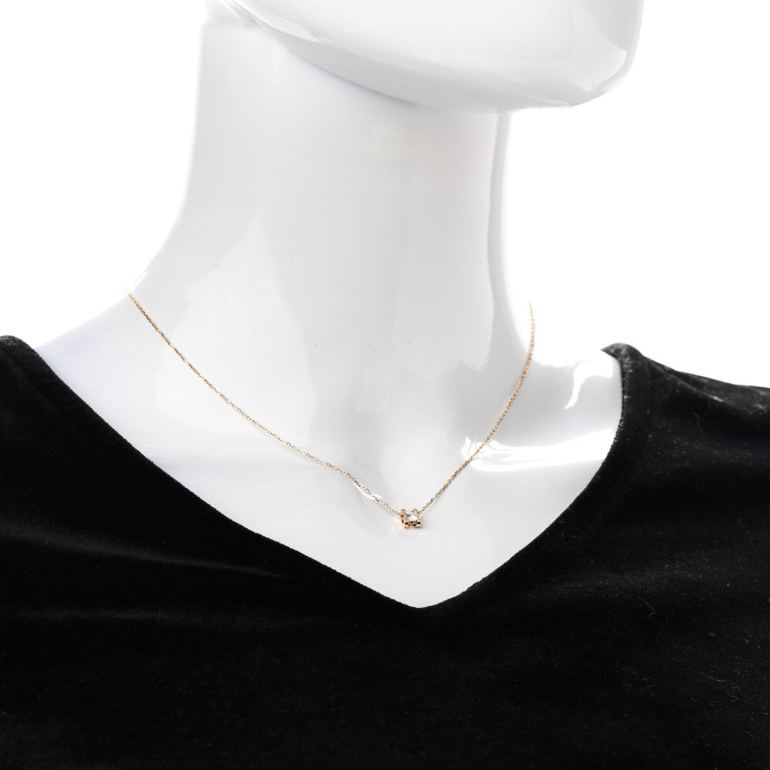 Cartier 18K Pink Gold Diamond .30ct C De Cartier Pendant Necklace 2 of 6