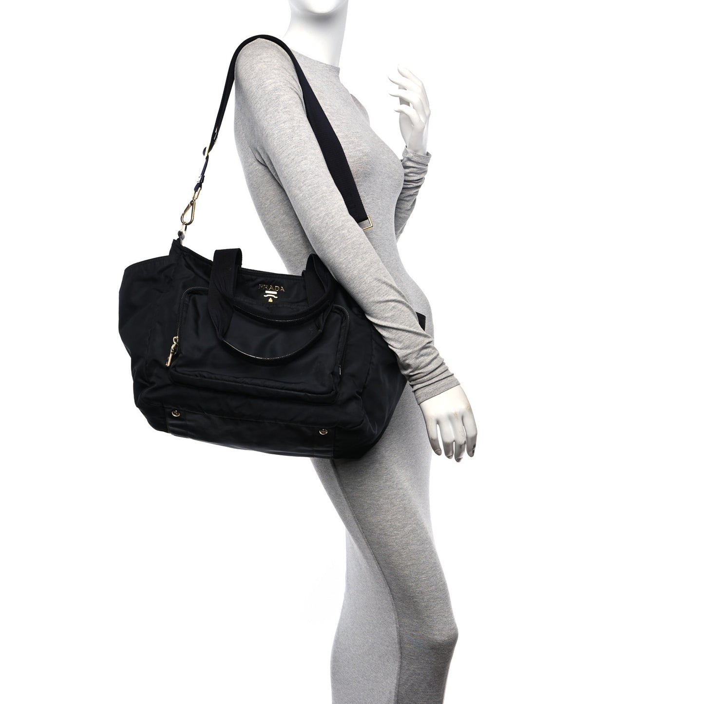 Tessuto Nylon Diaper Bag Black