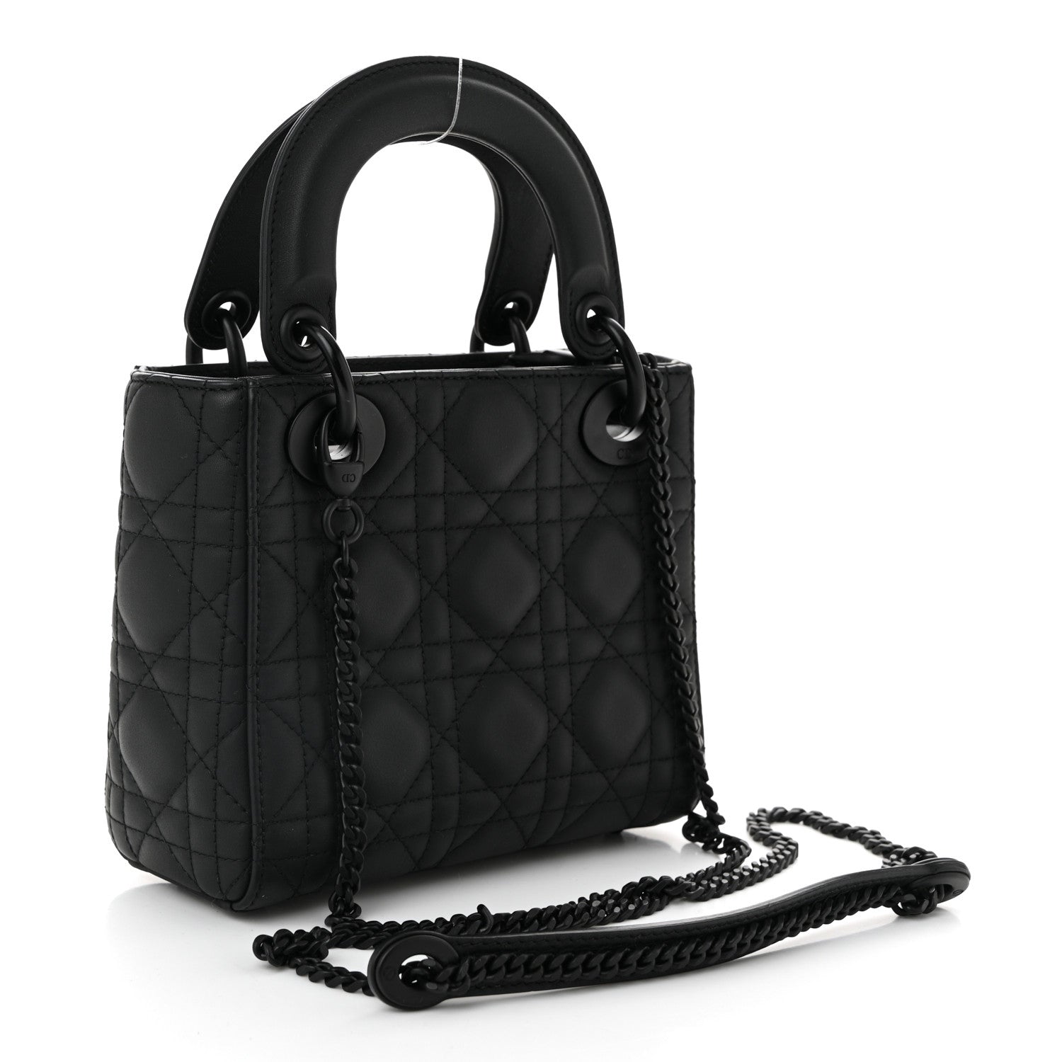 Christian Dior Ultra Matte Calfskin Cannage Mini Lady Dior Black 3 of 10