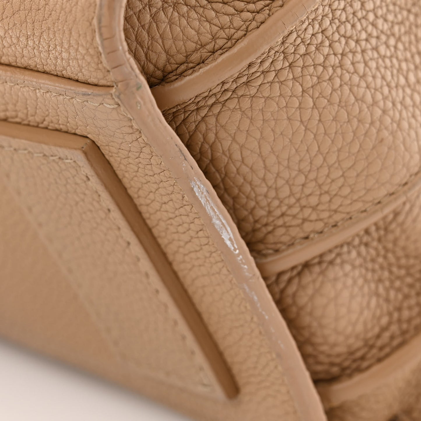 Grained Calfskin Baby Sac De Jour Souple Dark Beige