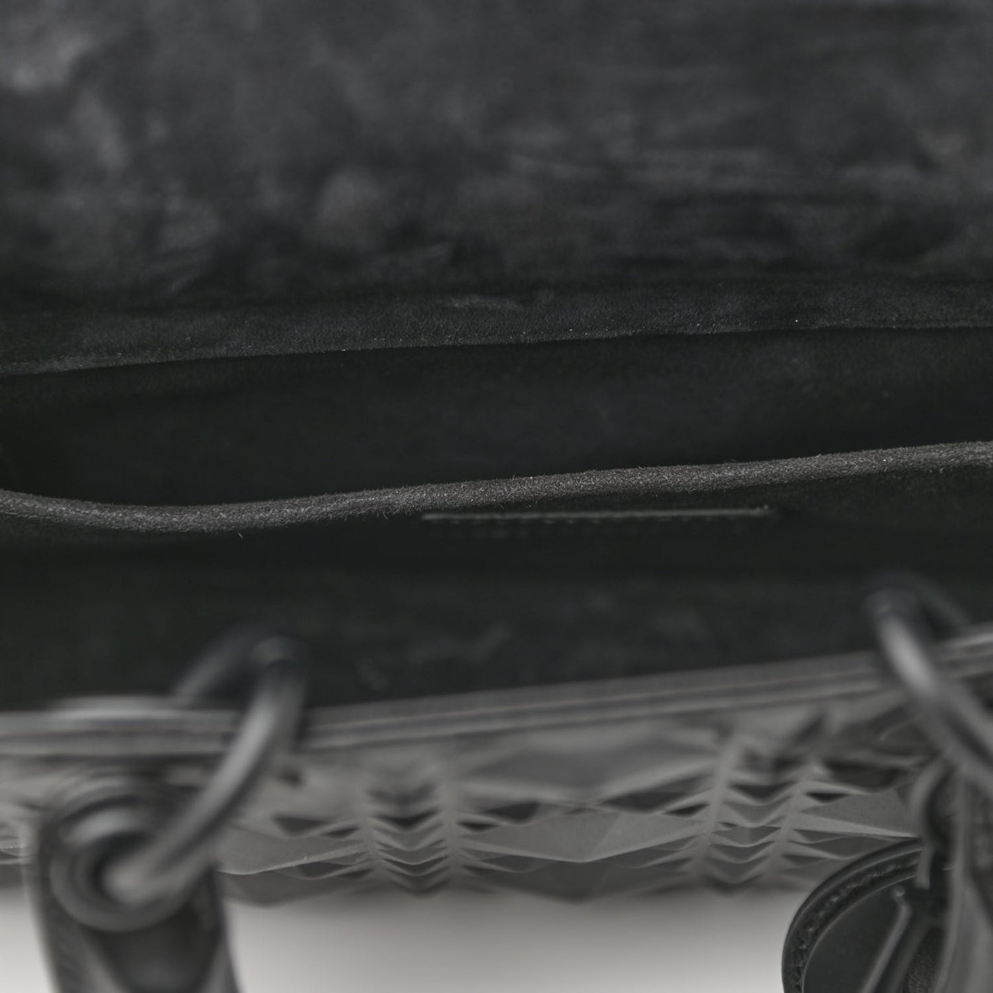 Calfskin Cannage Diamond Medium Lady D-Joy Black