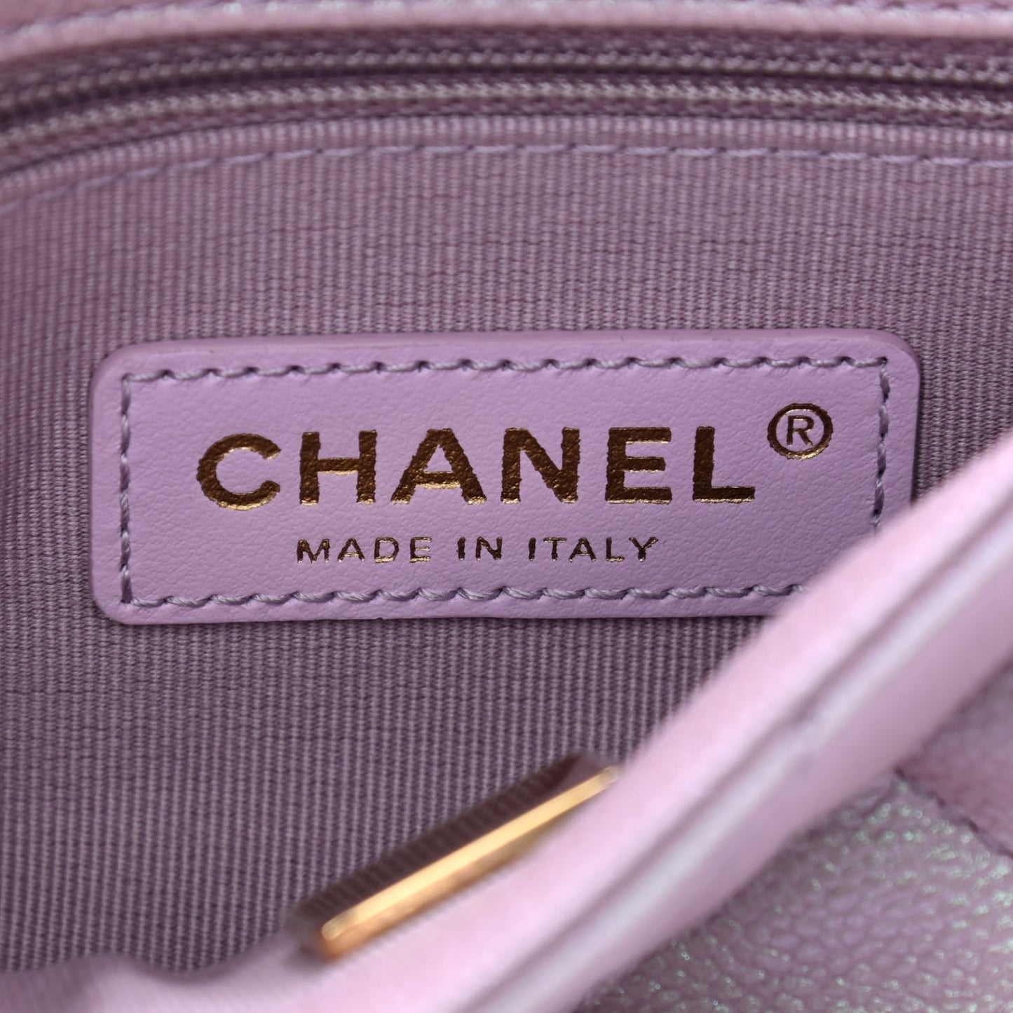 Iridescent Caviar Quilted Mini My Perfect Flap Pink