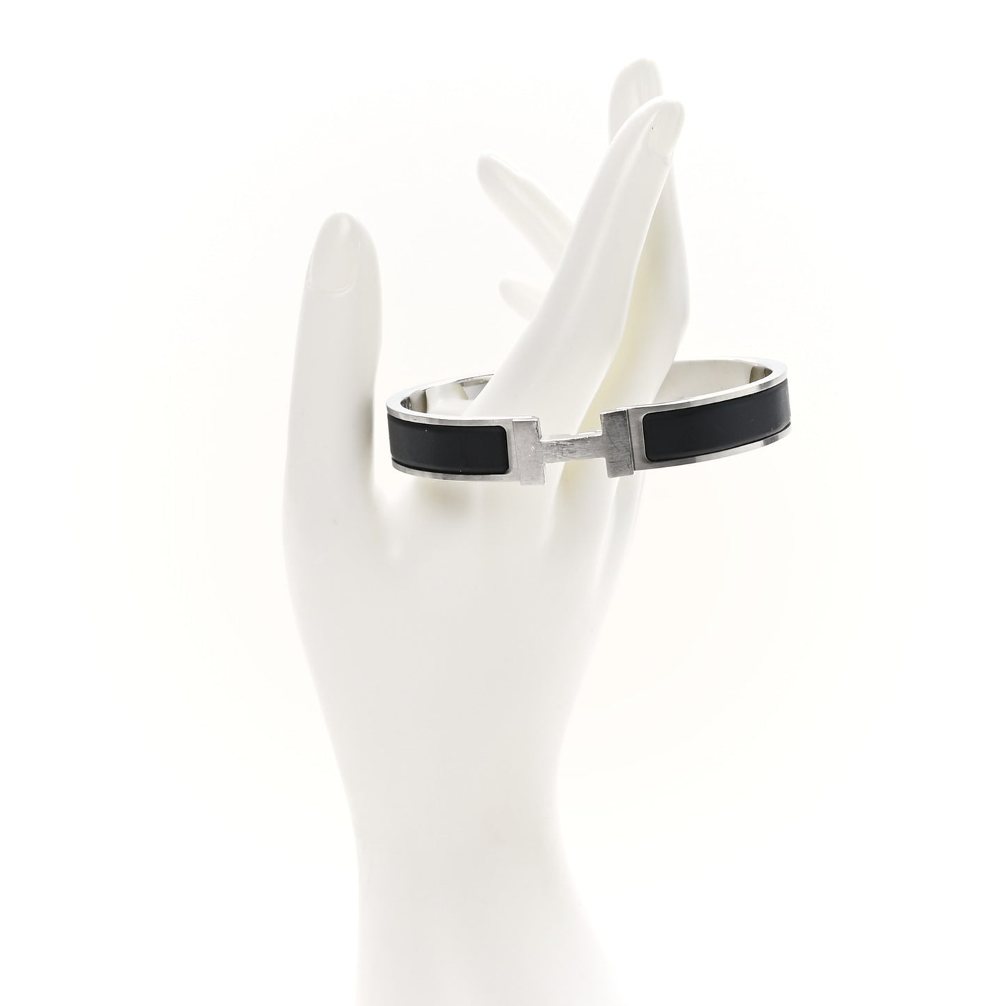 Matte Enamel Narrow Clic Clac HH Bracelet GM Black