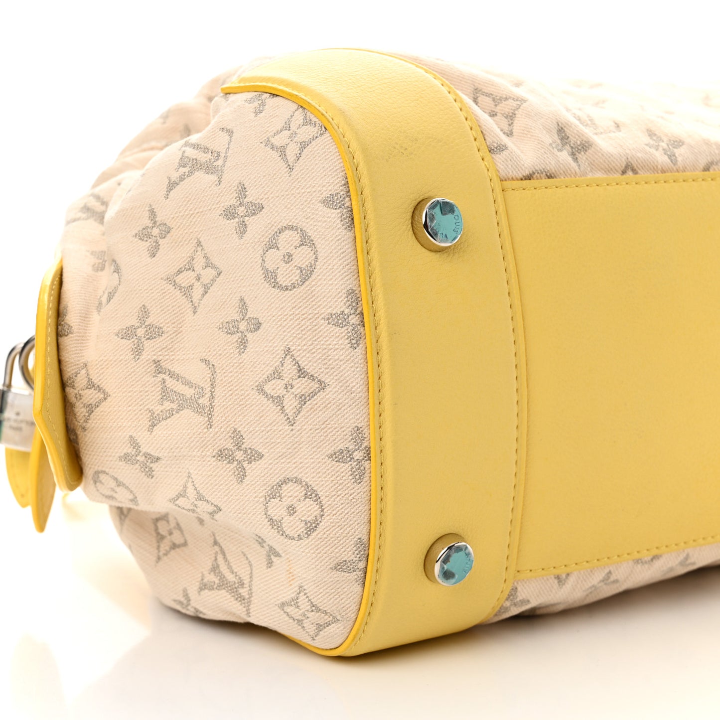 Monogram Denim Speedy Round Yellow