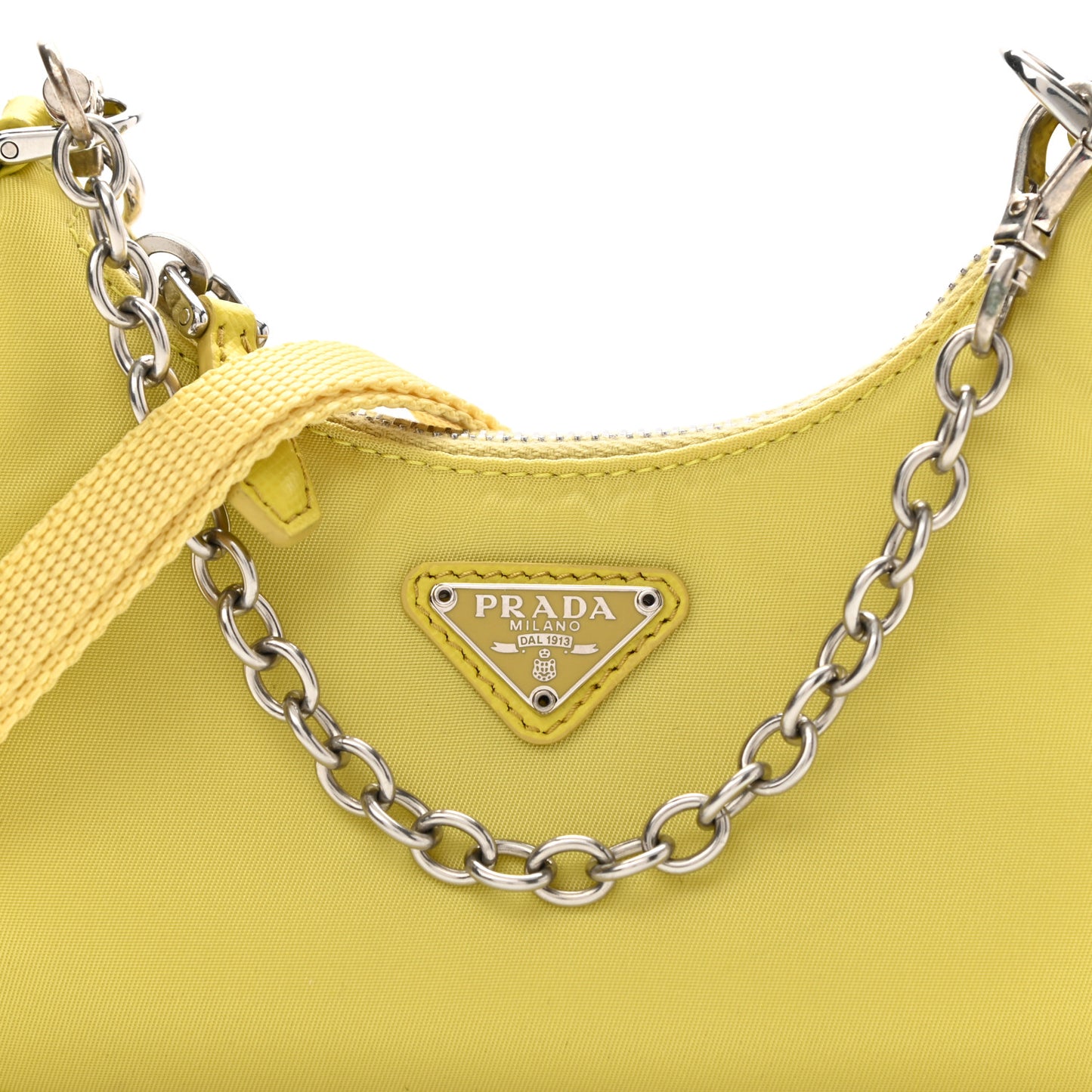 Tessuto Nylon Saffiano Mini Re-Edition 2000 Shoulder Bag Ananas