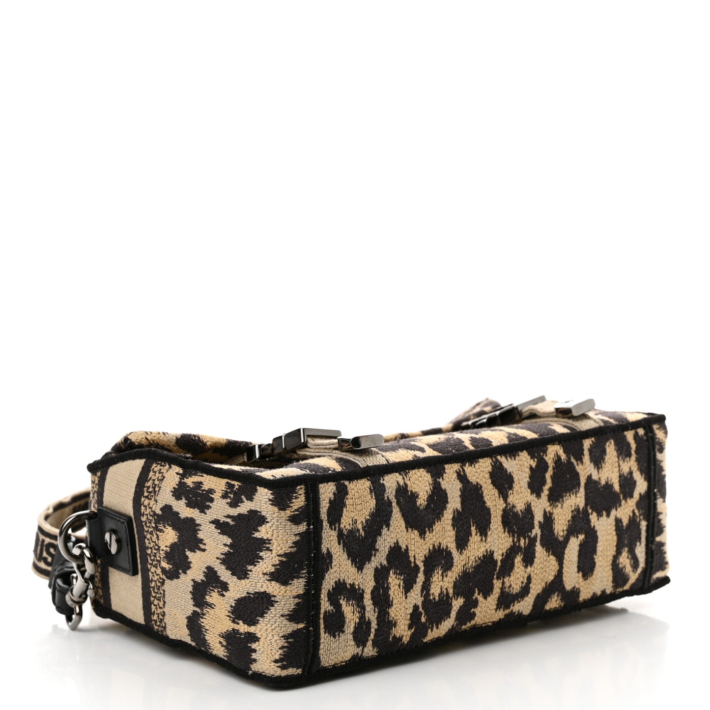 Canvas Mizza Embroidered Small Diorcamp Messenger Beige