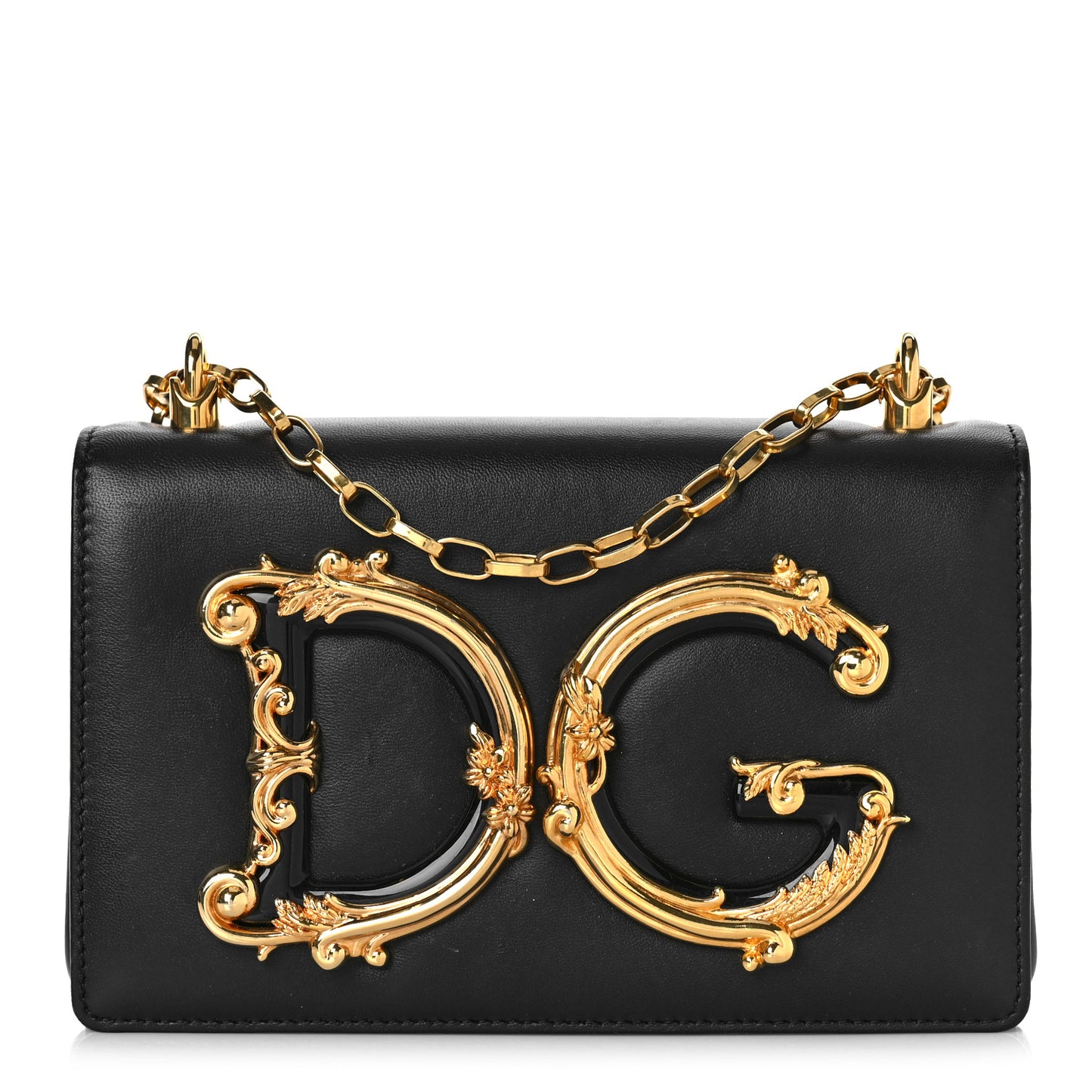 Nappa DG Girls Shoulder Bag Black