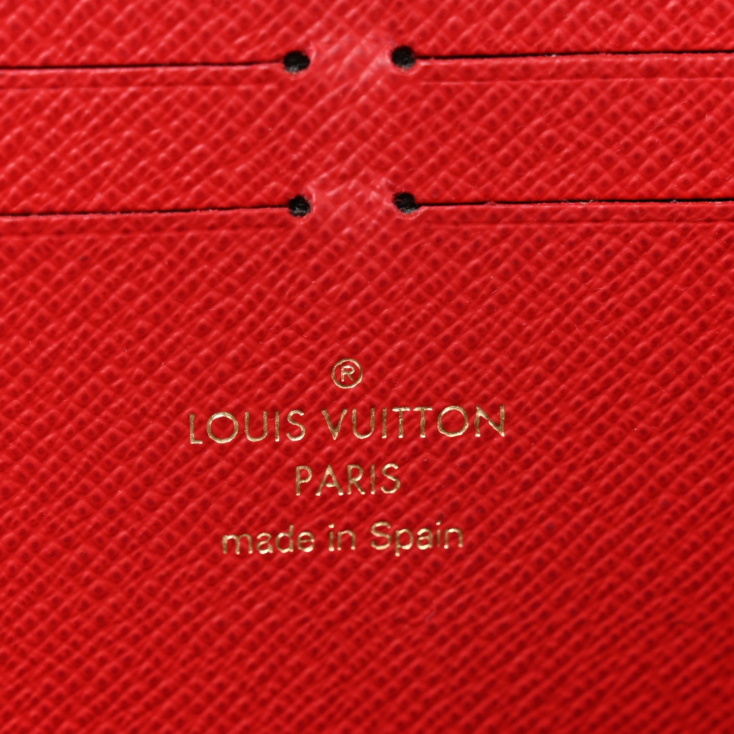 Damier Ebene Clemence Wallet Cherry