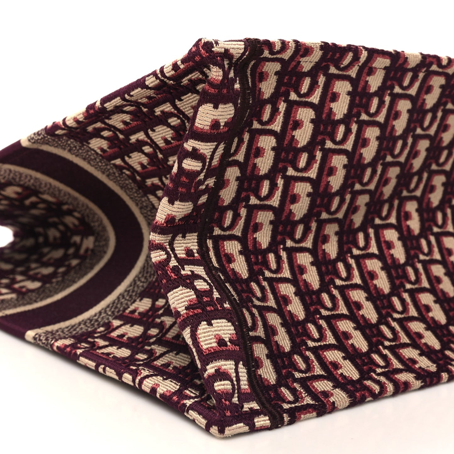 Oblique Large Book Tote Burgundy Multicolor