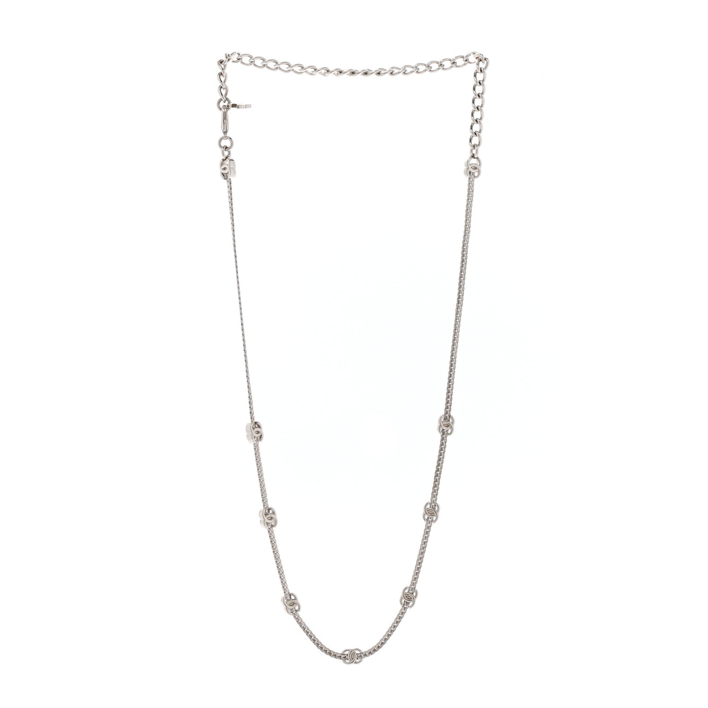 Metal CC Short Chain Necklace Gold