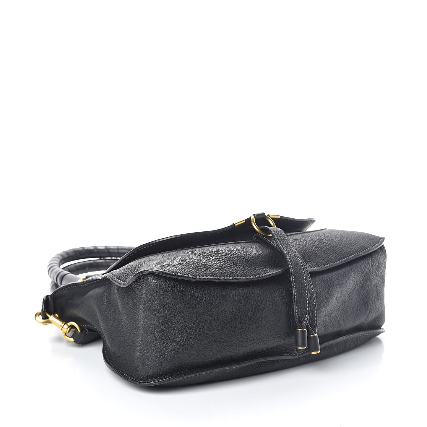 Calfskin Medium Marcie Satchel Black