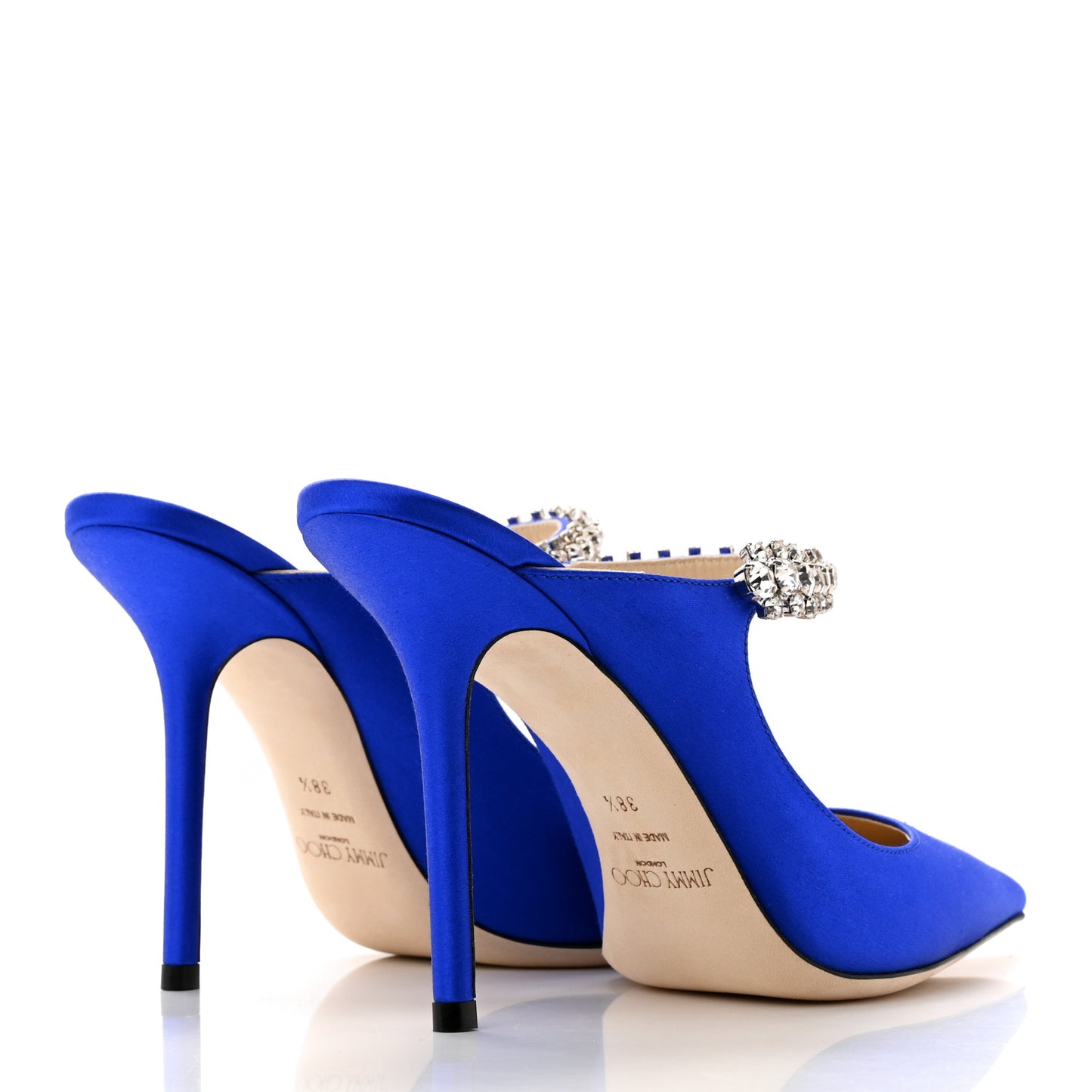 Satin Crystal Bing 100 Pumps 38.5 Ultraviolet