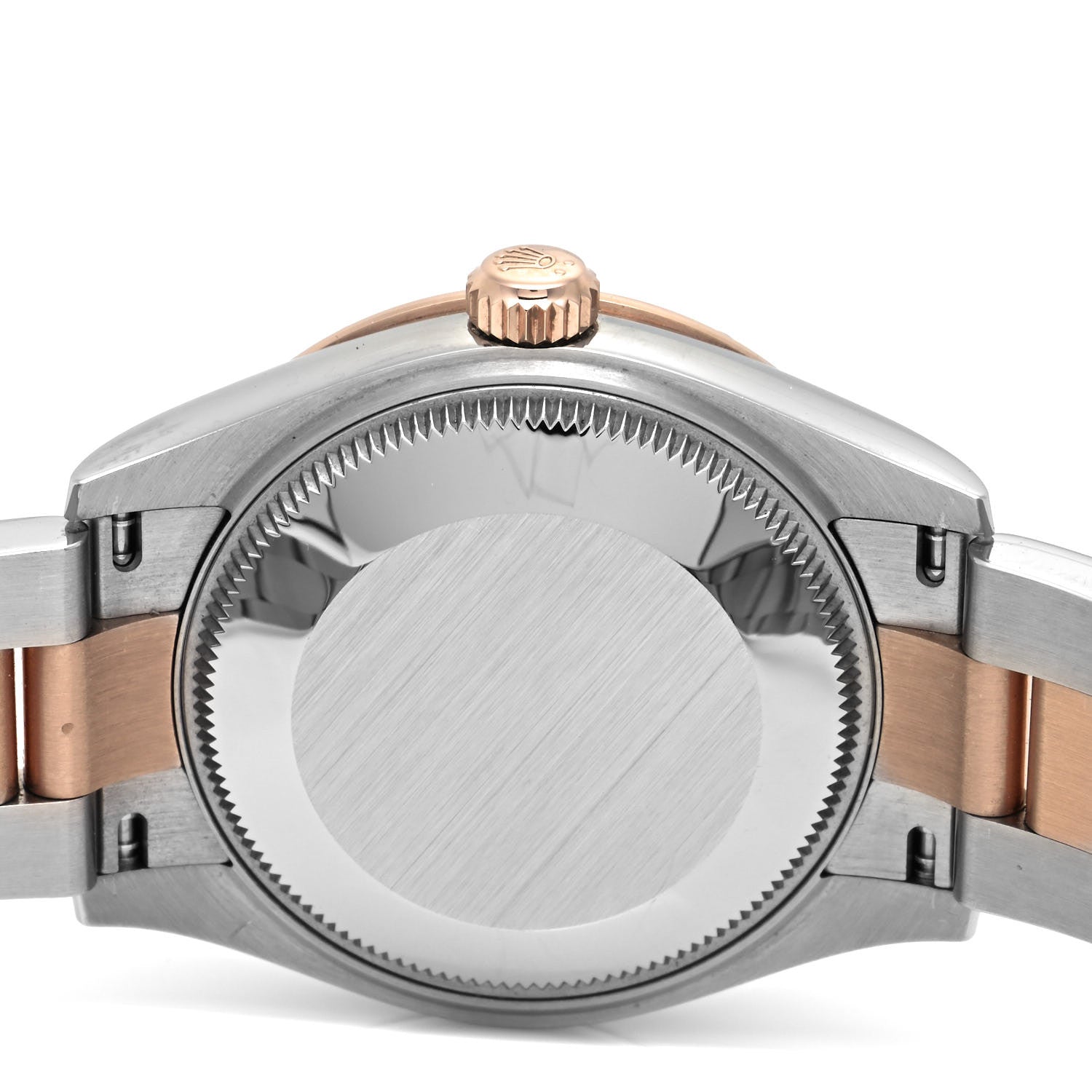Rolex Stainless Steel 18K Everose Gold Diamond 31mm Oyster Perpetual Watch Chocolate Roman 278341RBR 4 of 5