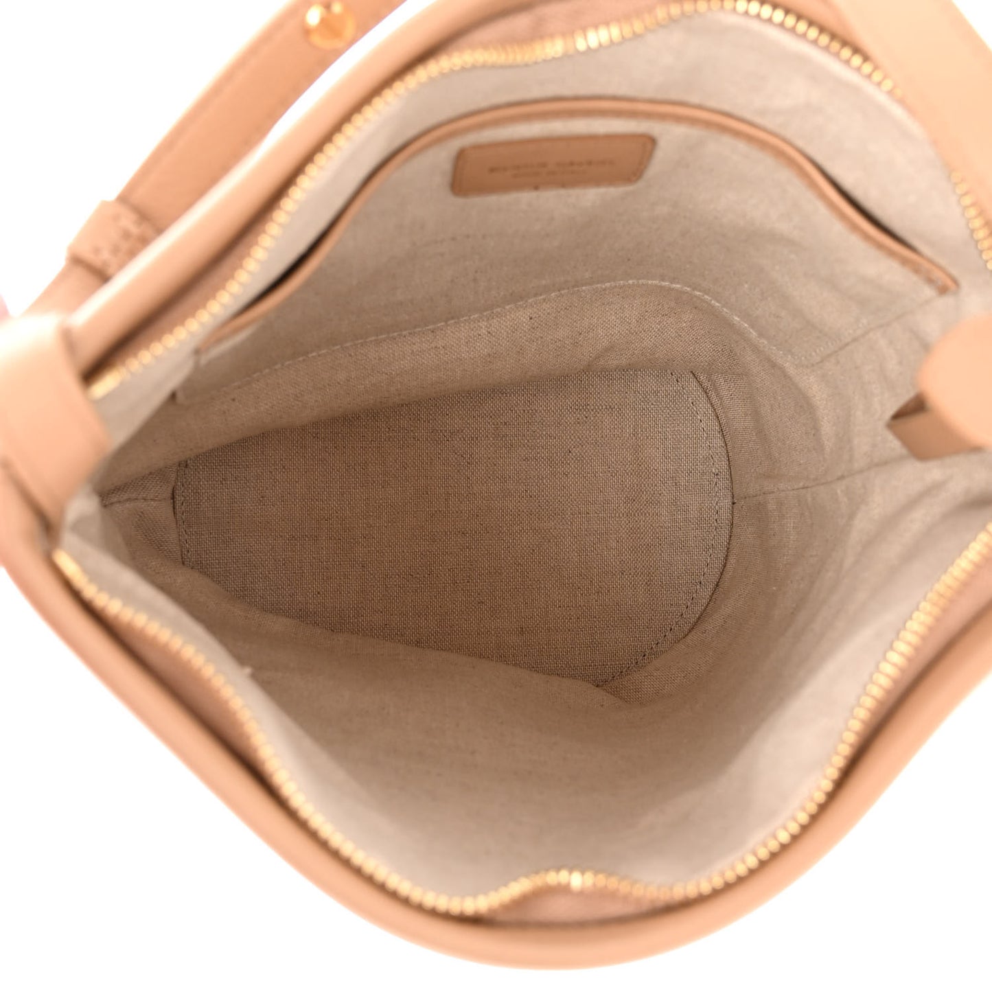 Pebbled Calfskin Zip Bucket Bag Aglio