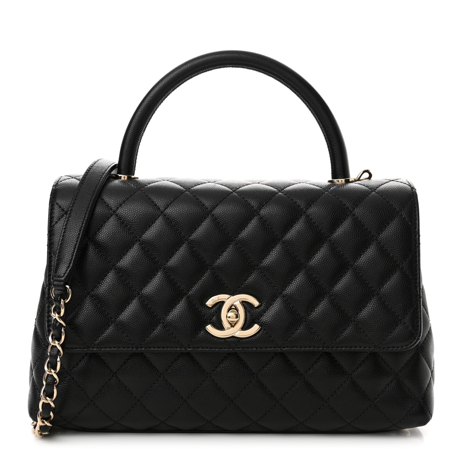 Chanel Caviar Quilted Small Coco Handle Flap Black 1 of 11
