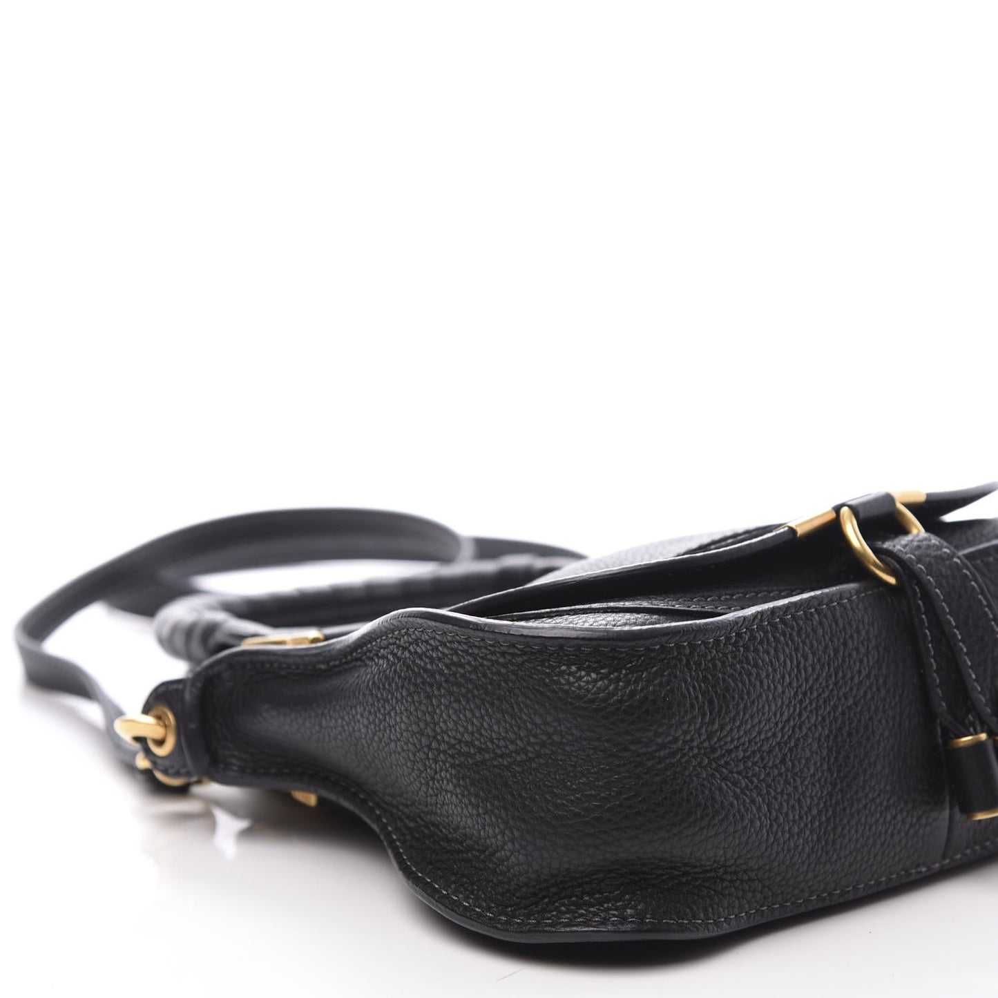 Calfskin Baby Marcie Satchel Black