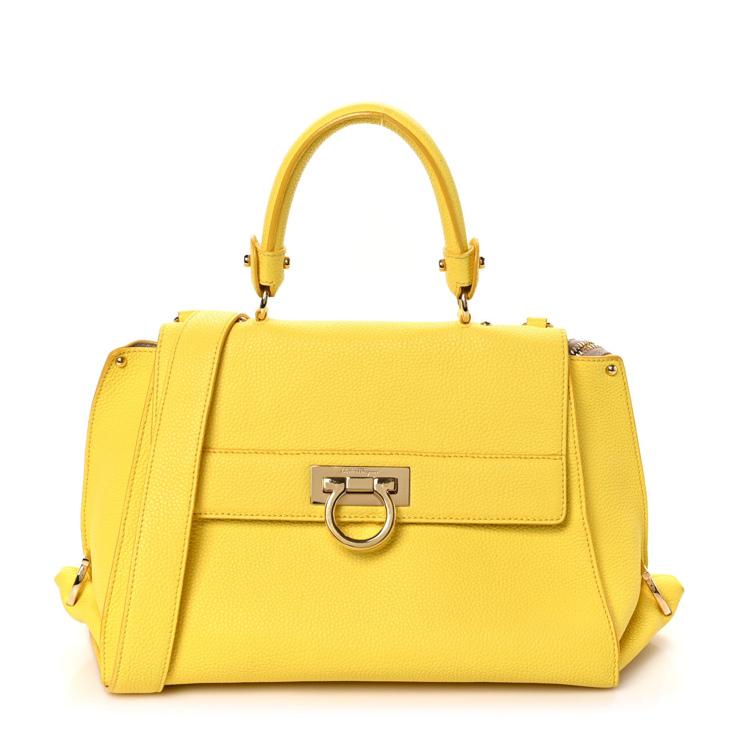 Salvatore Ferragamo boxyz ショルダーバッグ イエロー フェラガモ ソフトバッグ(S) - ウィメンズ | Ferragamo