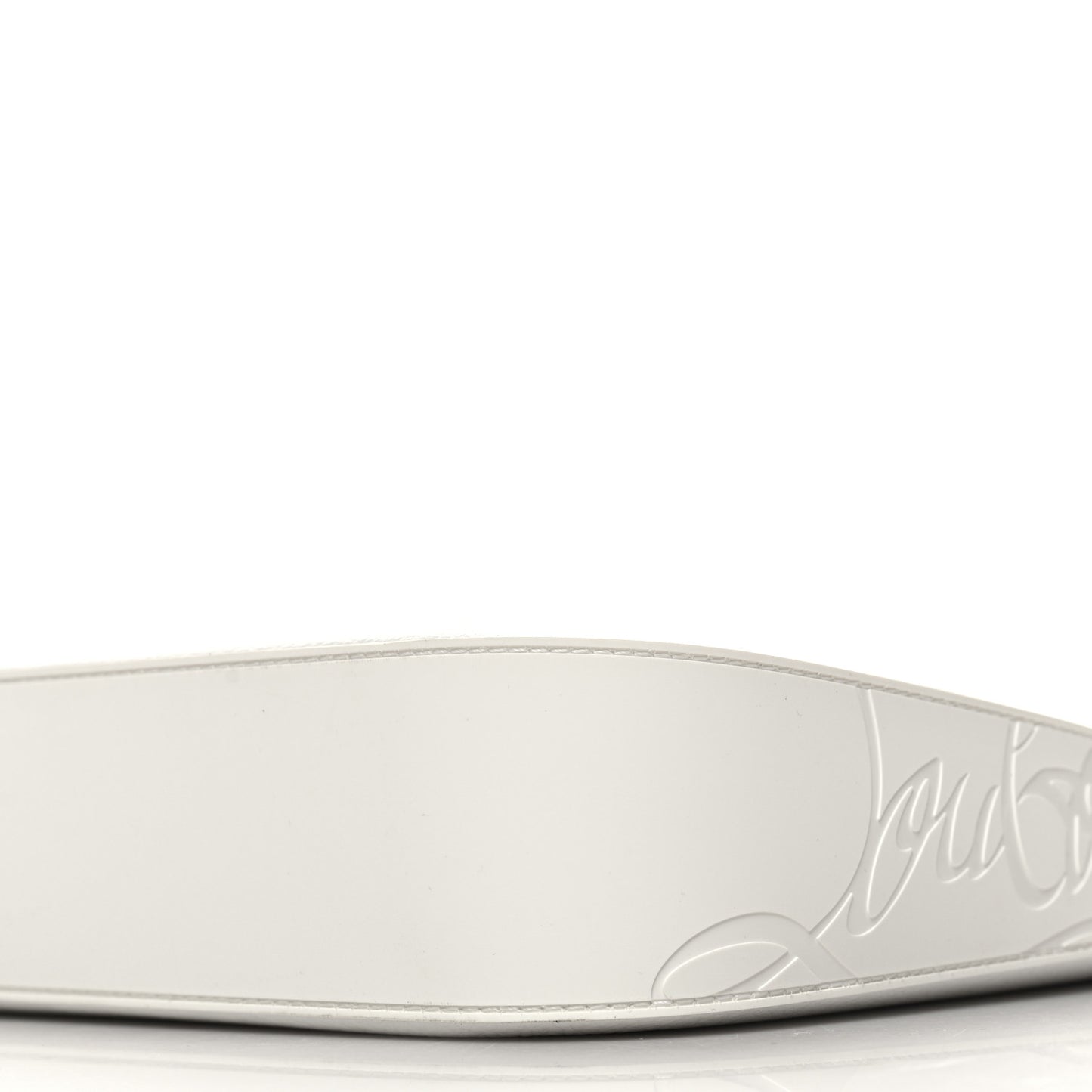 Calfskin Large Loubila Chain Shoulder Bag White