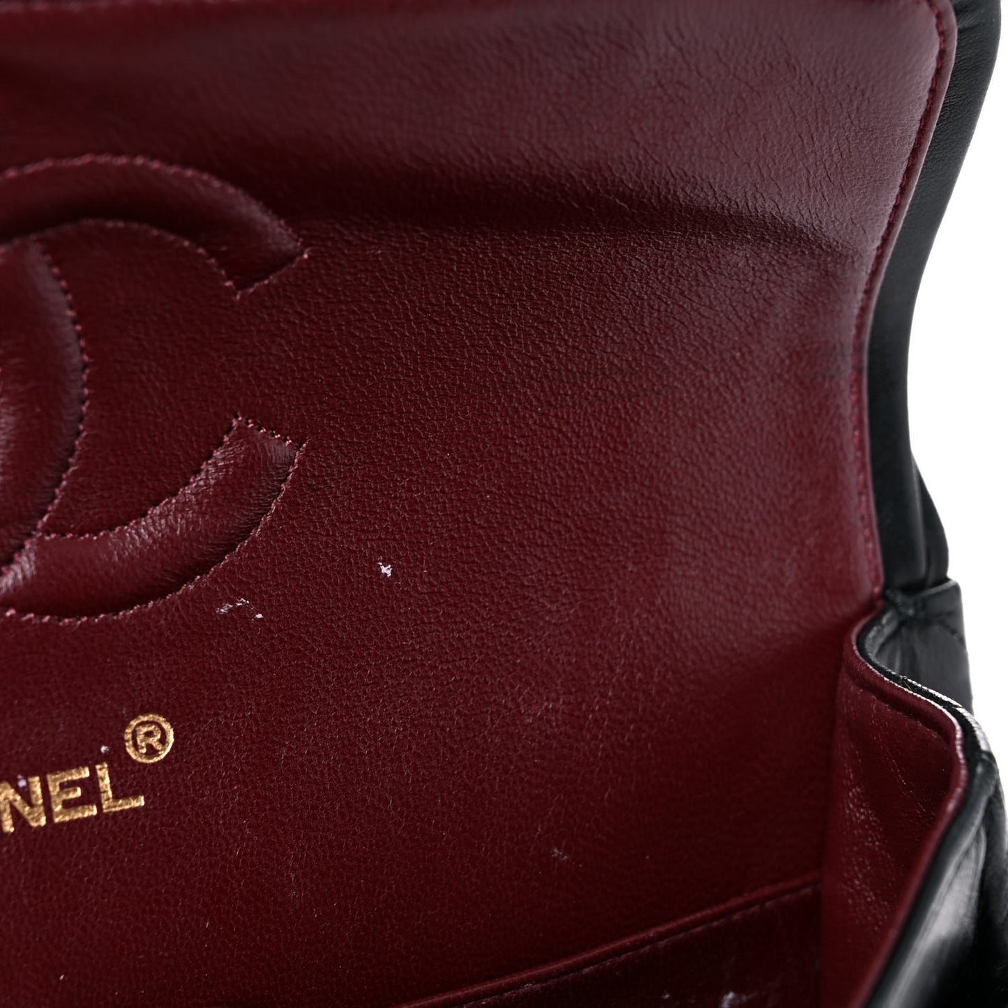 Lambskin Quilted Small Double Flap Black