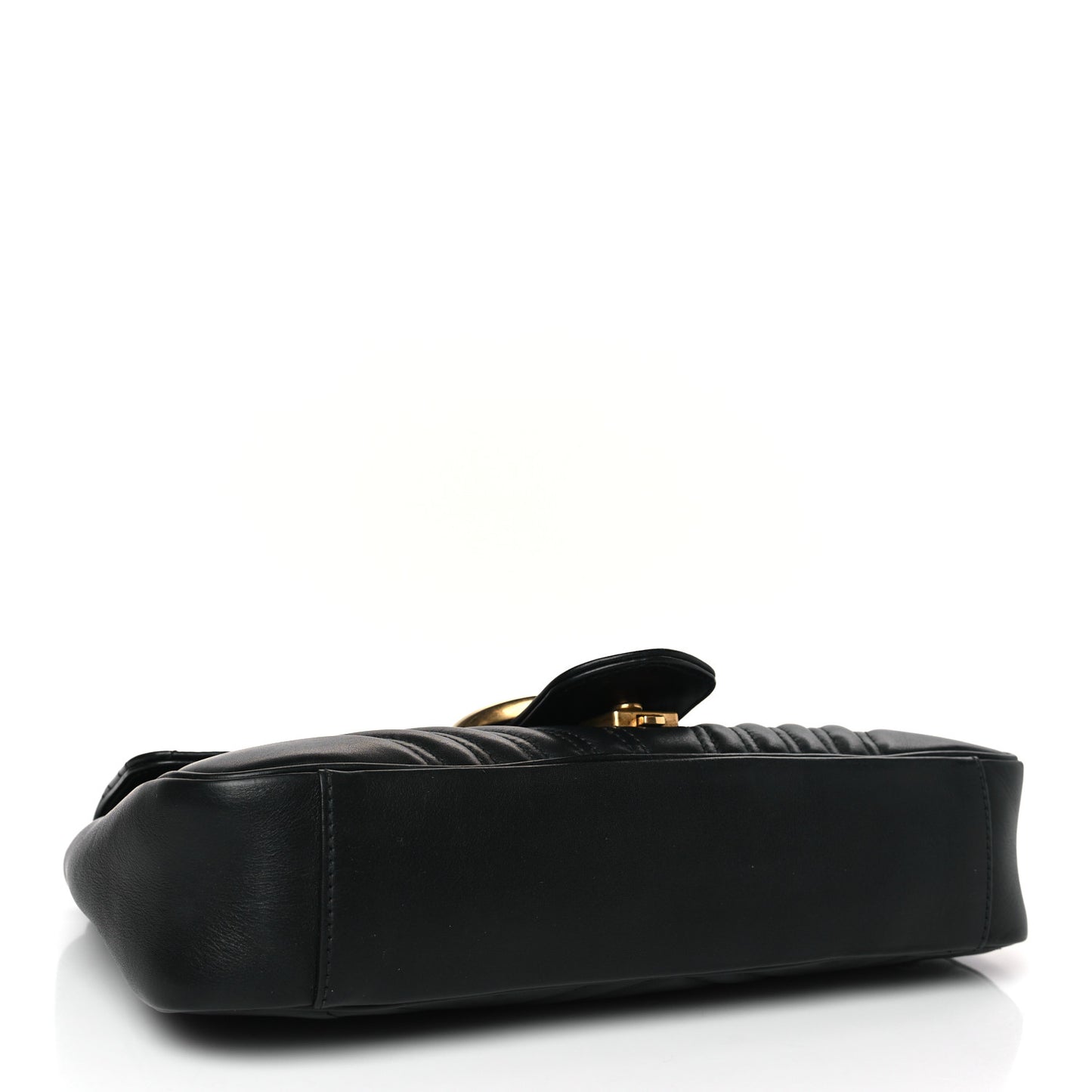 Calfskin Matelasse Medium GG Marmont Shoulder Bag Black