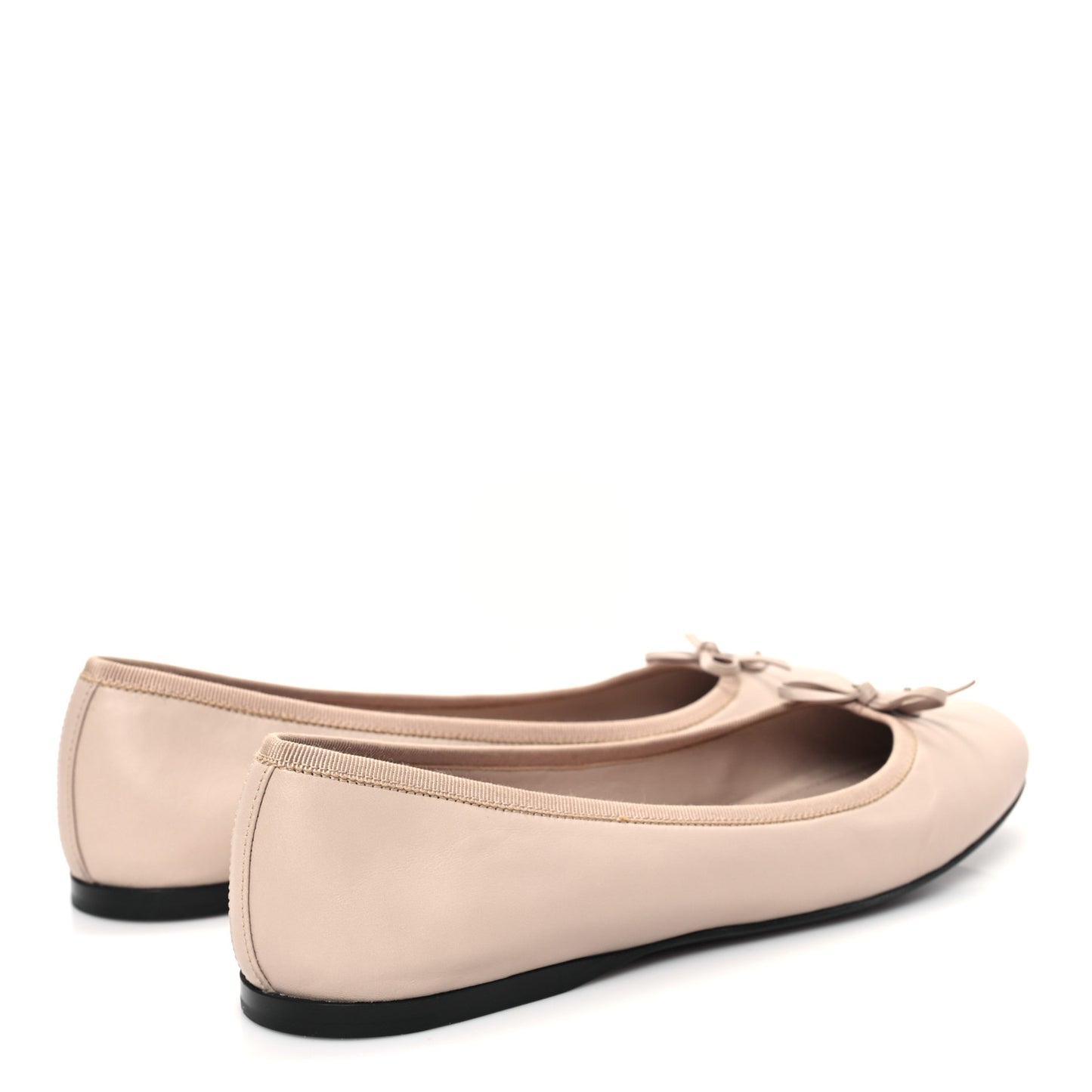 Nappa Cap Toe Triangle Bow Ballerina Flats 40.5 Ninfea