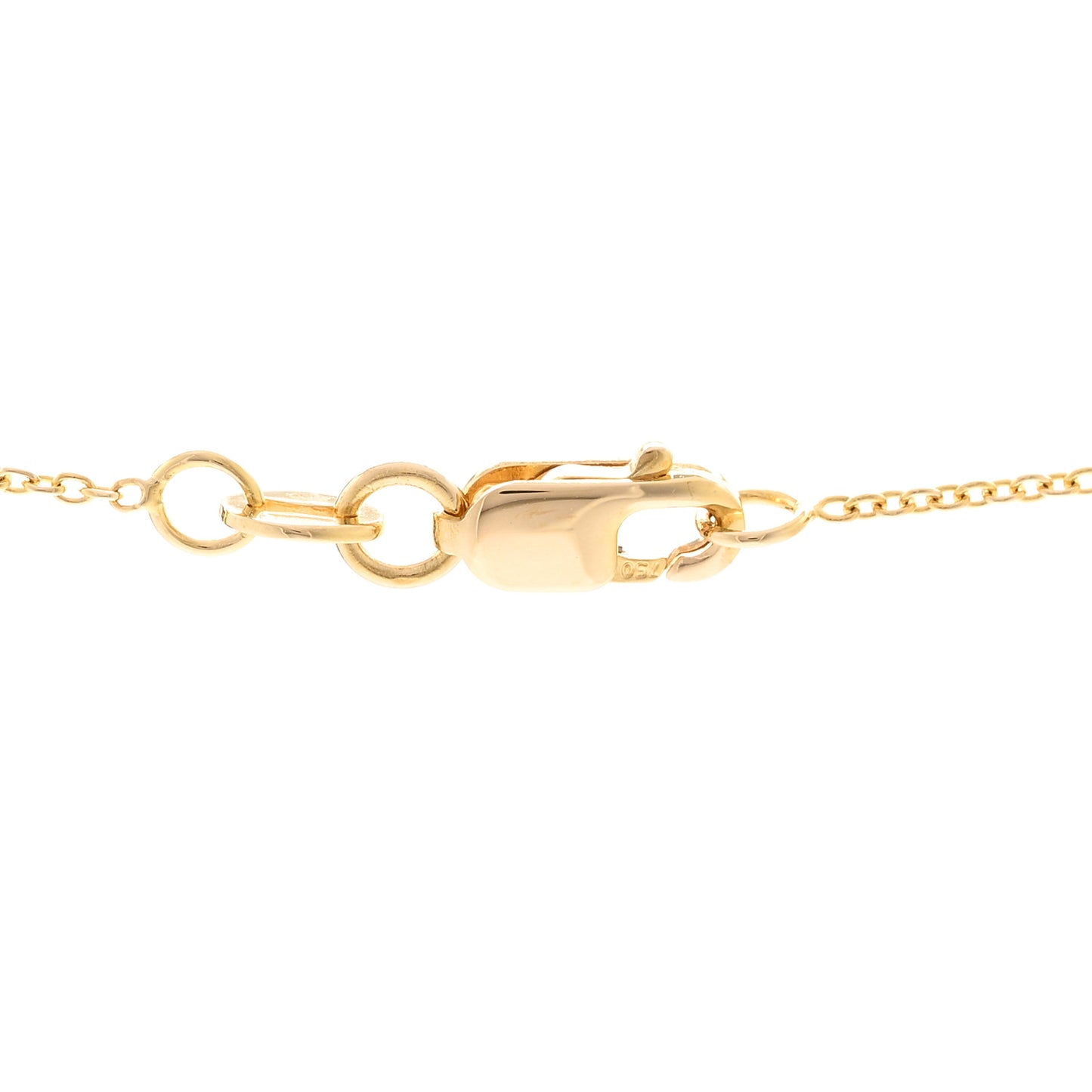 18K Yellow Gold Diamond Medium Tiny Treasures Circle Pendant Necklace