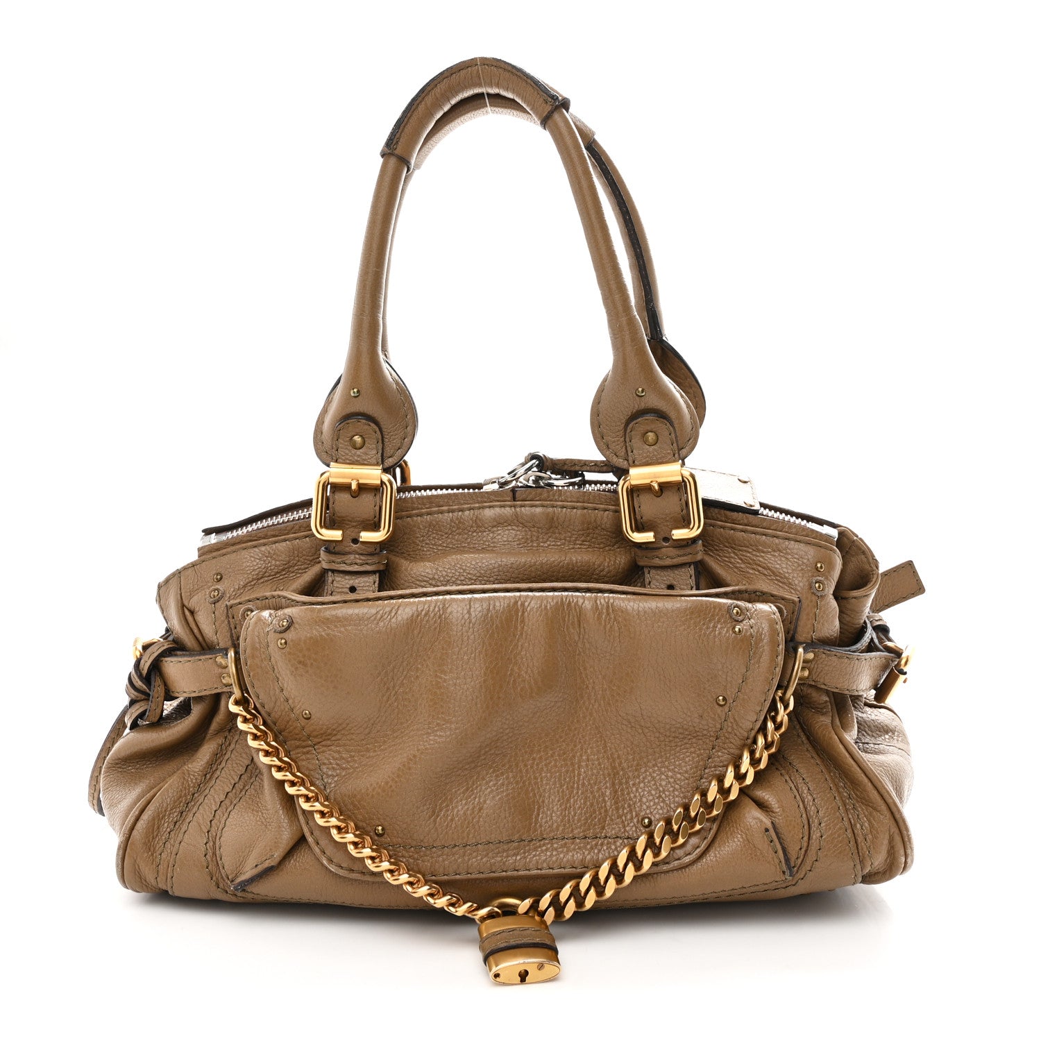 Chloe Calfskin Medium Paddington Capsule Satchel Elephant 1850576