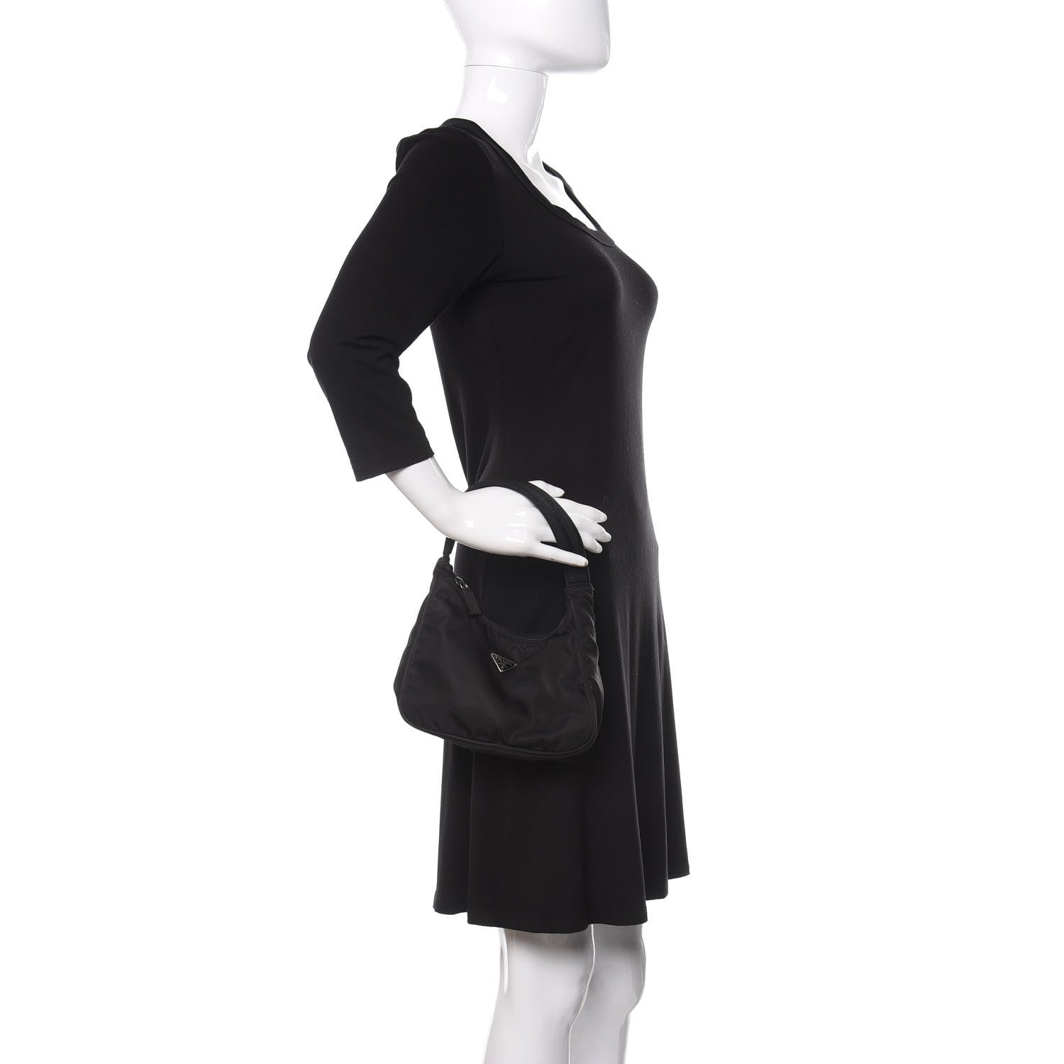 Prada Tessuto Nylon Sport Mini Shoulder Bag Black 2 of 11