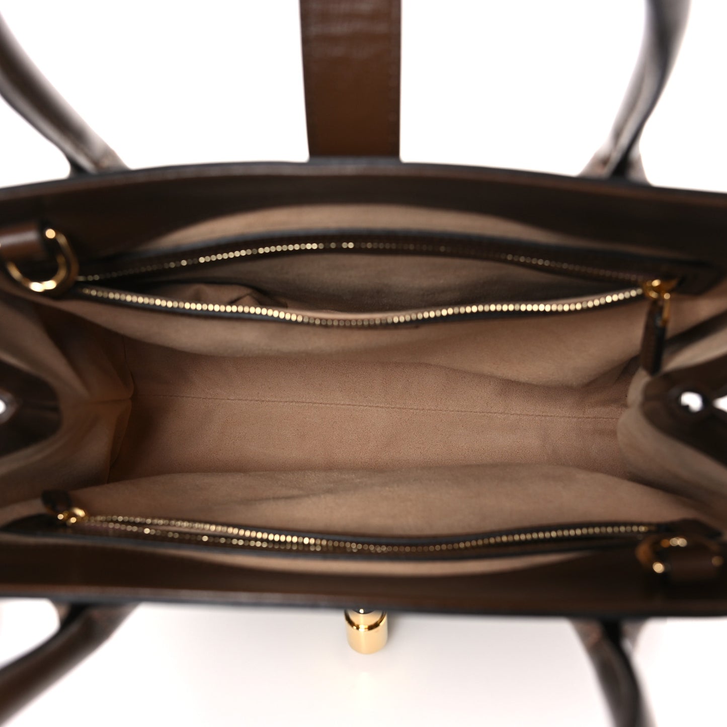GG Supreme Monogram Azalea Calfskin Web Medium Jackie 1961 Tote Beige Ebony Brown Sugar