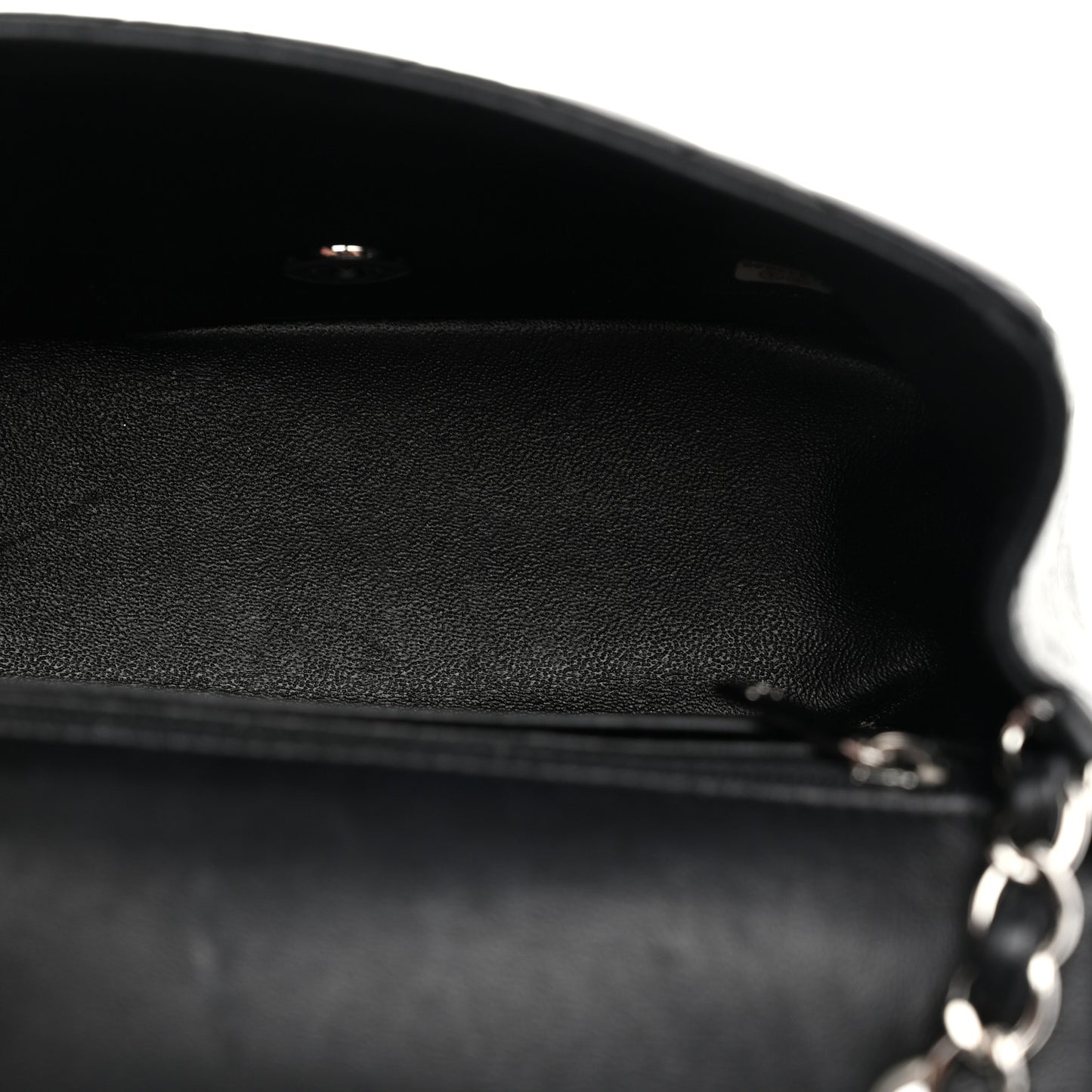 Lambskin Quilted Mini Square Flap Black