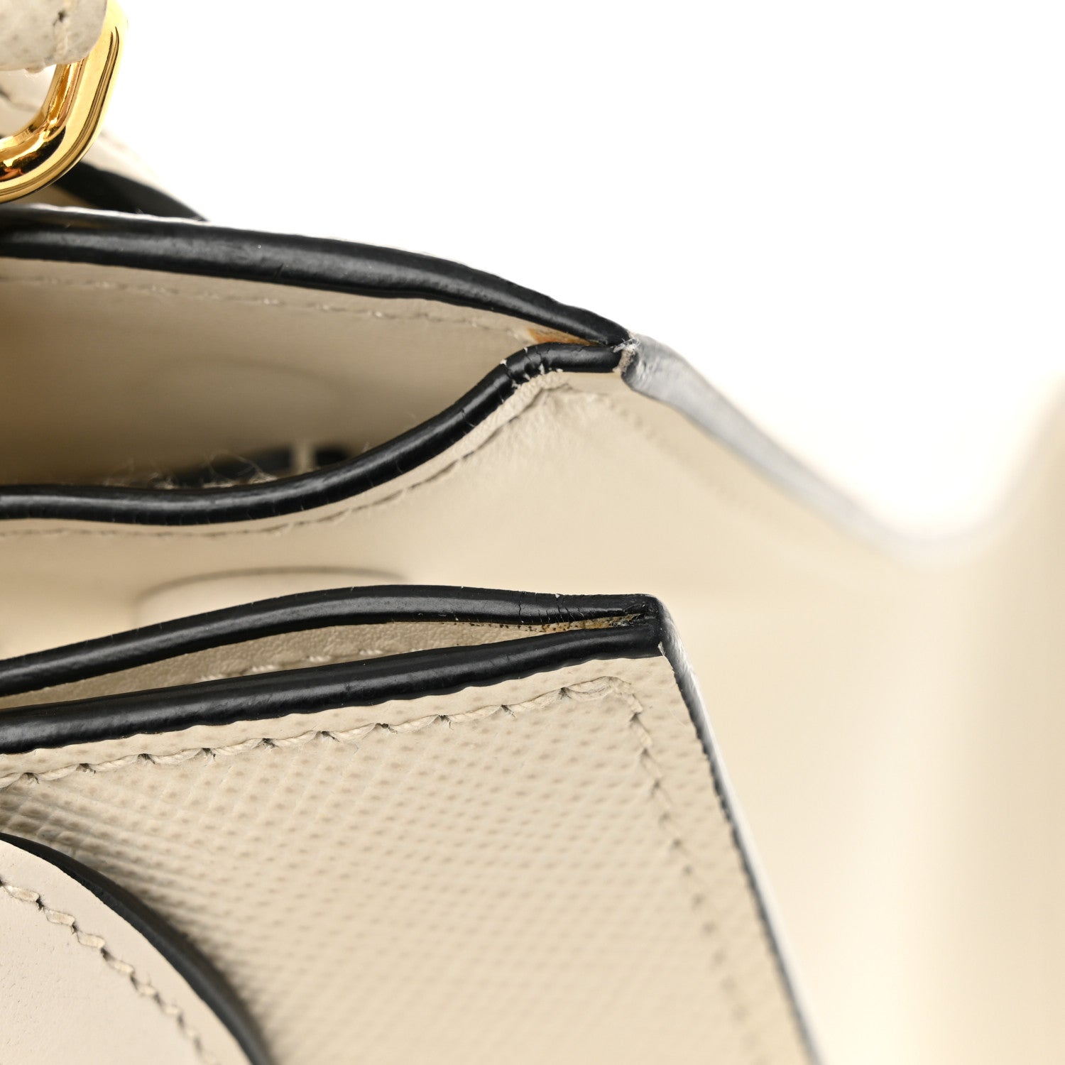 Prada Saffiano Cuir Calfskin Small Monochrome Top Handle Tote White 13 of 17