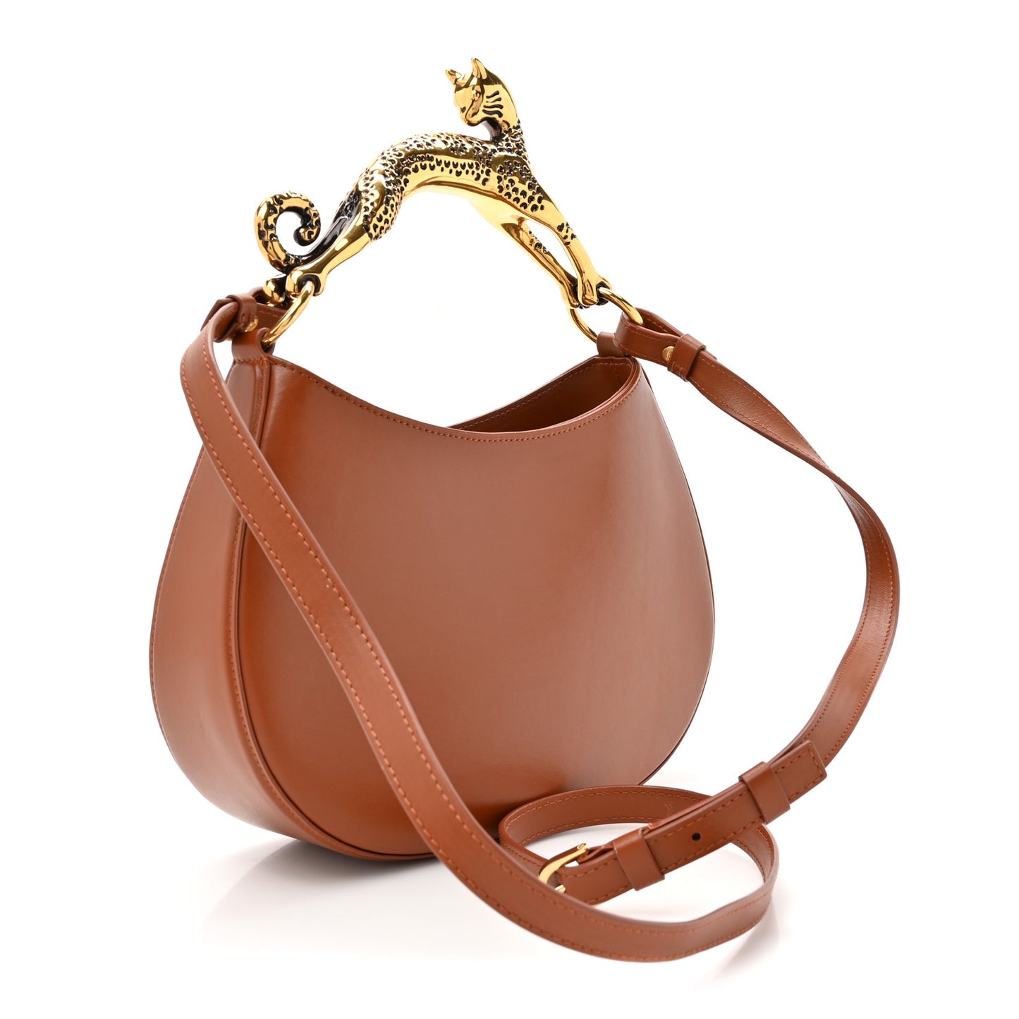 Lambskin Cat Hobo Tan