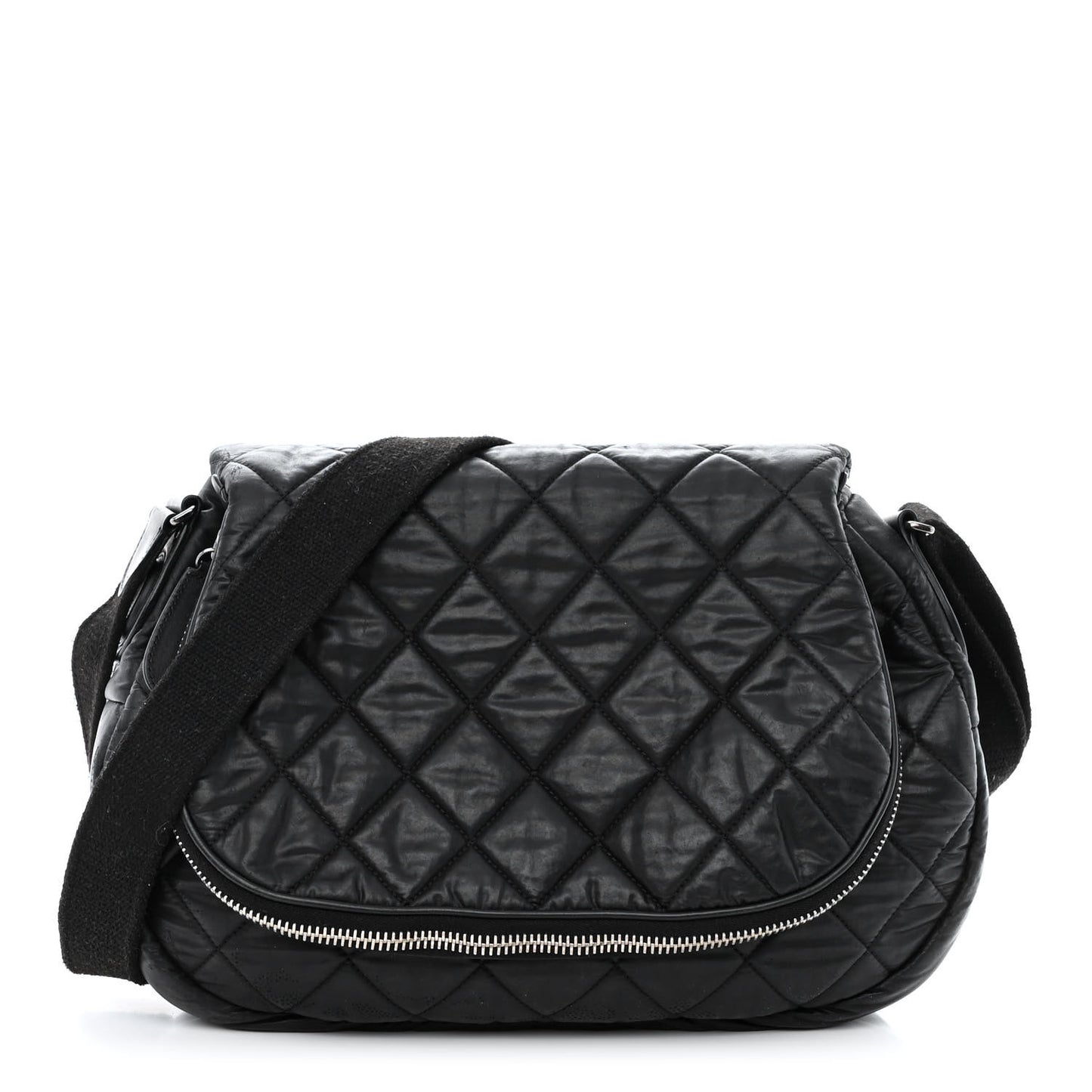 Nylon Quilted Coco Cocoon Messenger Black