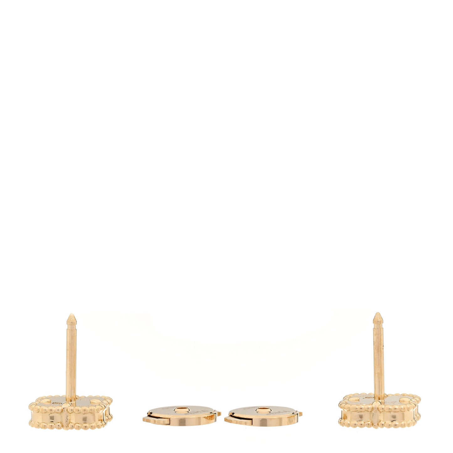 18K Yellow Gold Black Onyx Sweet Alhambra Earrings