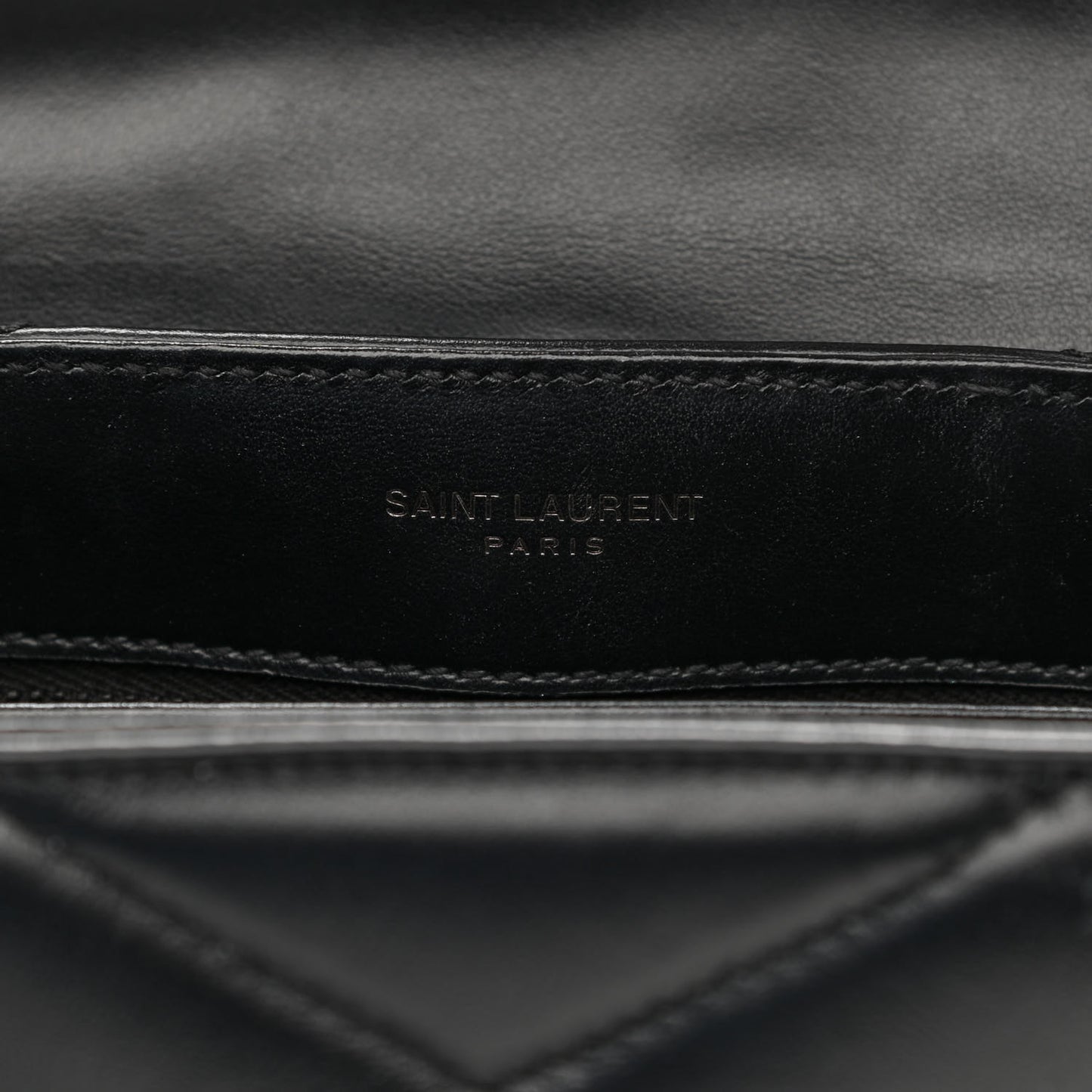 Calfskin Y Quilted Monogram Toy Loulou Crossbody Bag Black