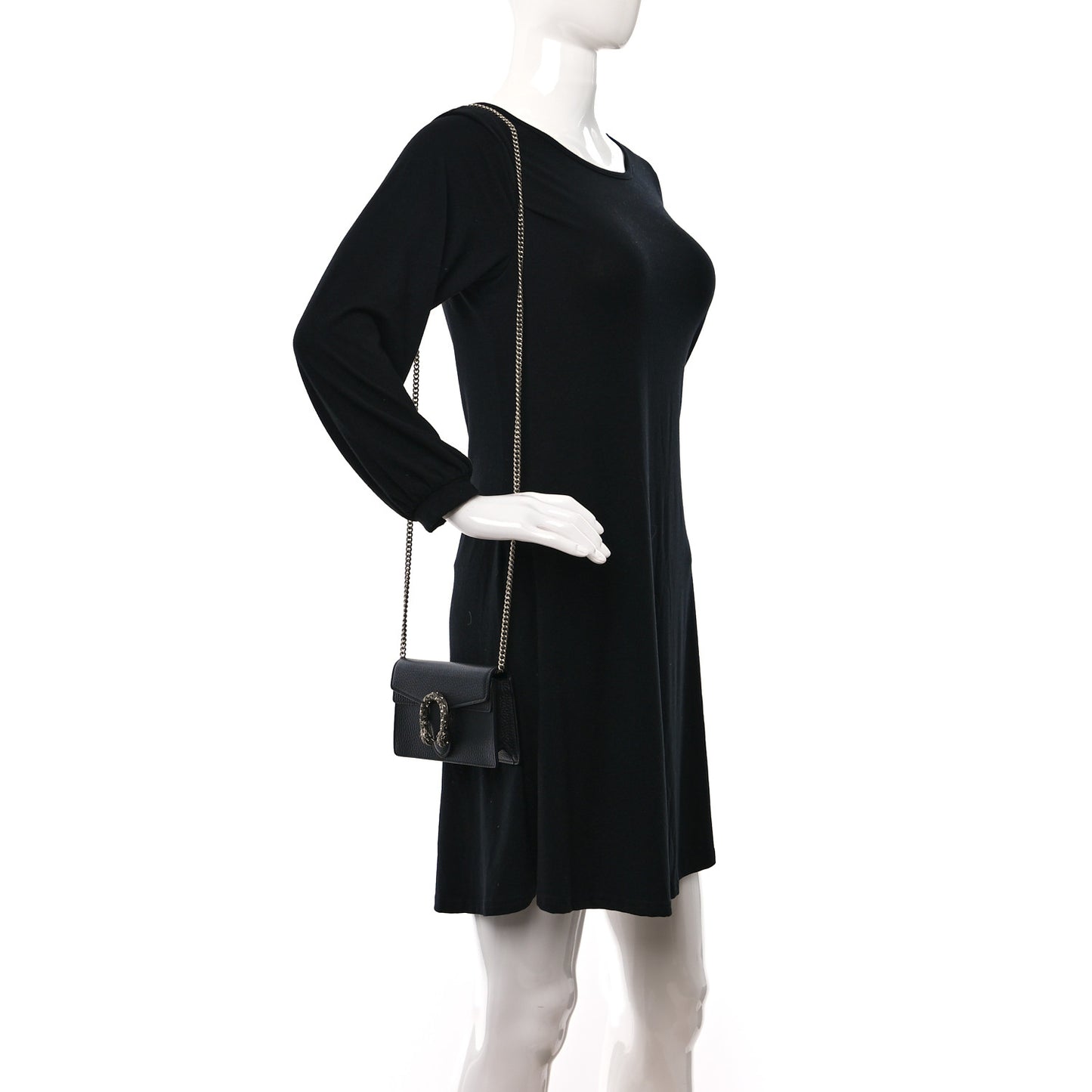 Calfskin Super Mini Dionysus Shoulder Bag Black