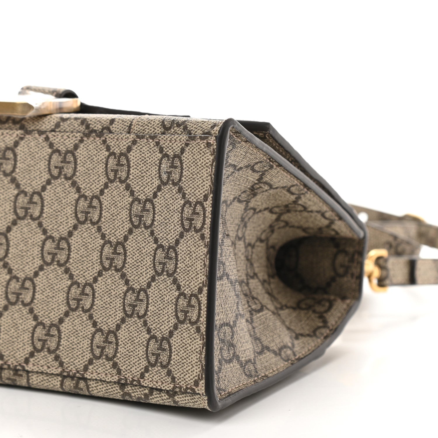 Balenciaga X GUCCI GG Supreme Monogram Small Hourglass Top Handle Bag Beige Ebony 11 of 12