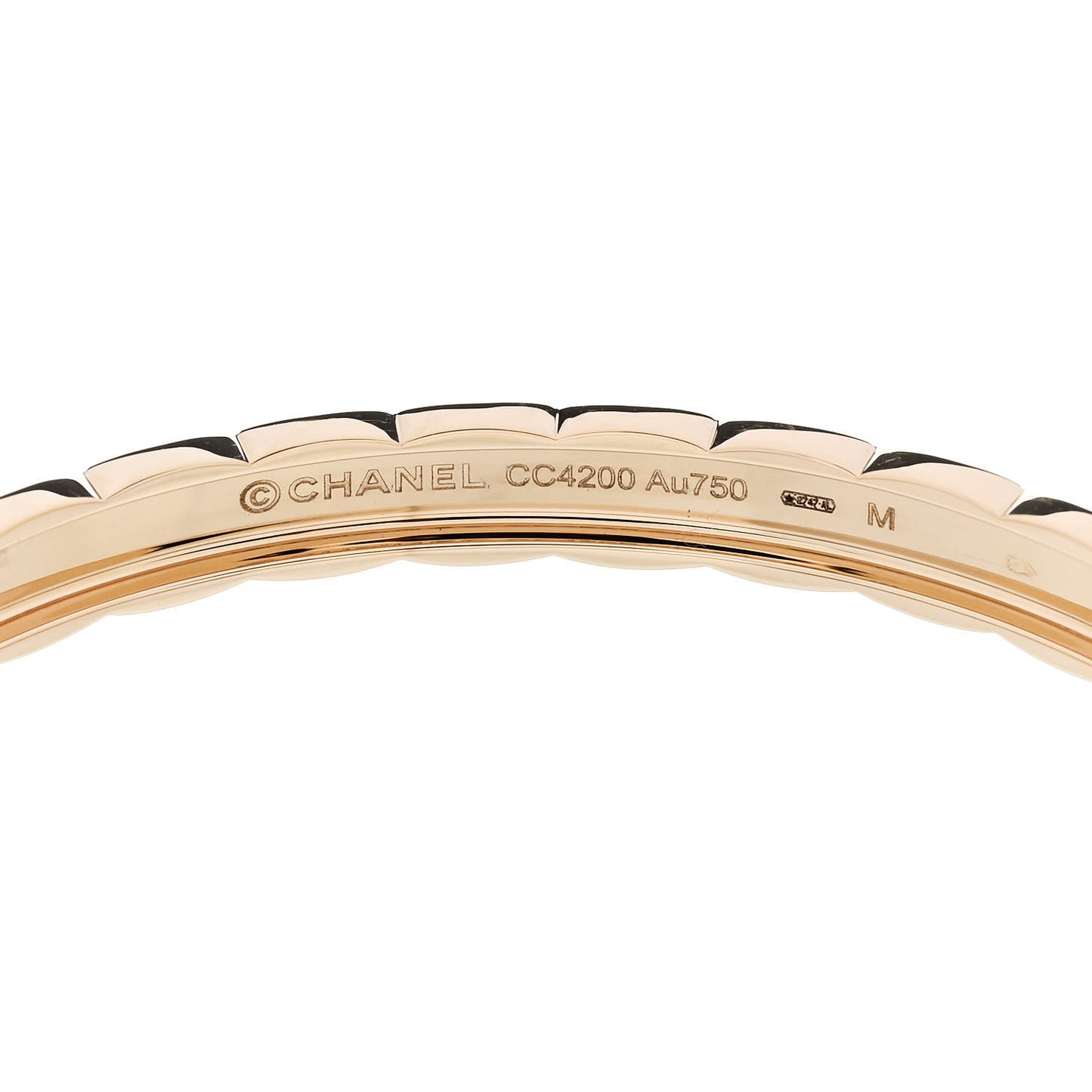 18K Beige Gold Coco Crush Bangle Bracelet M
