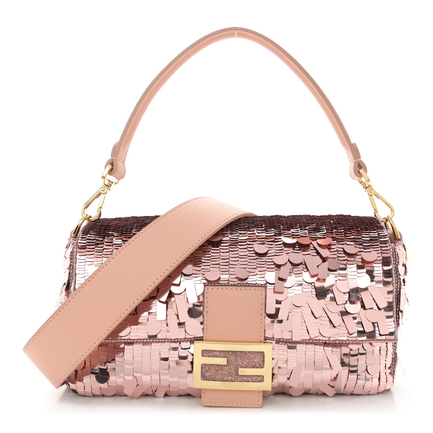 Sequin Paillettes Vitello Grace Sex and the City Baguette Baby Pink