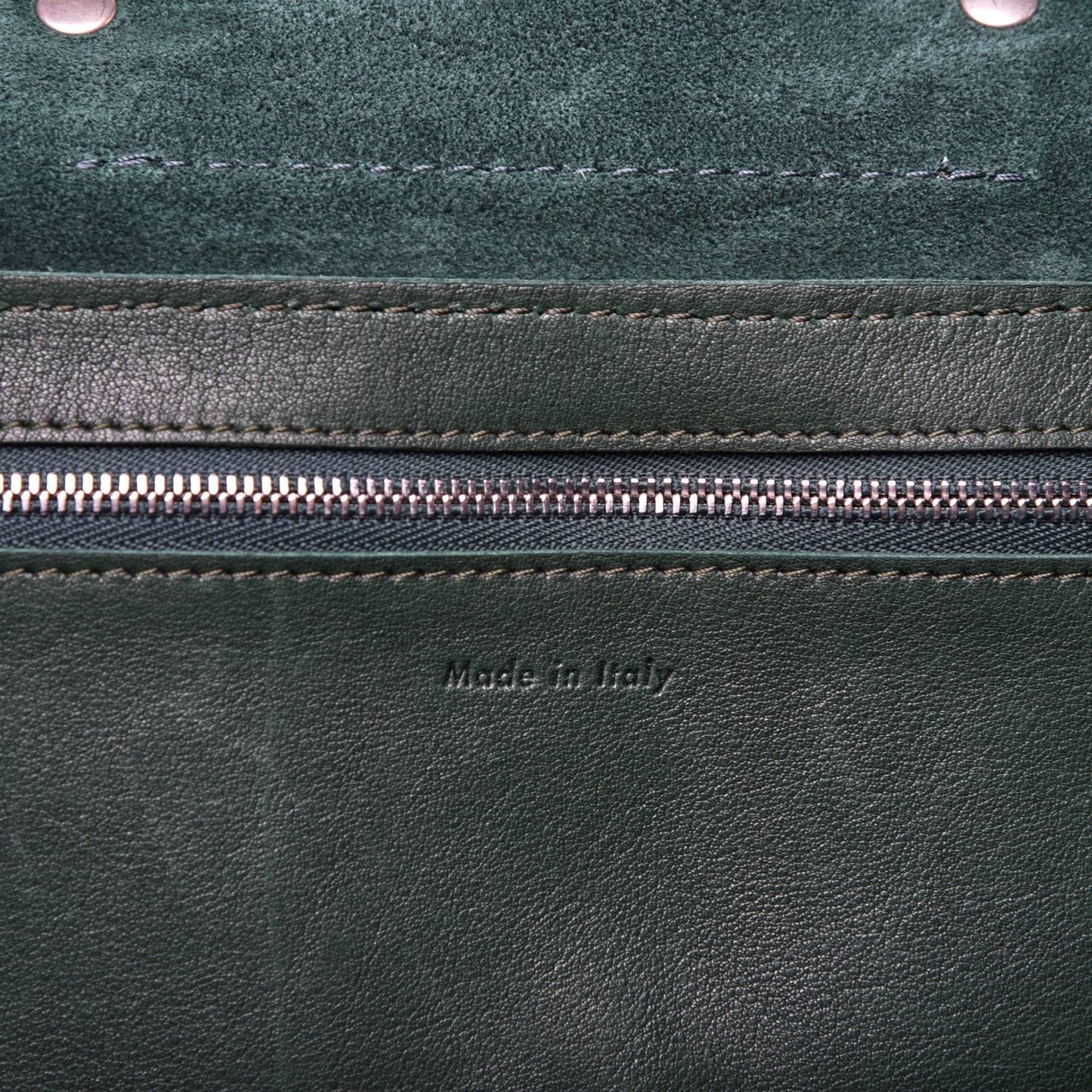 Smooth Calfskin Medium Big Bag Dark Green