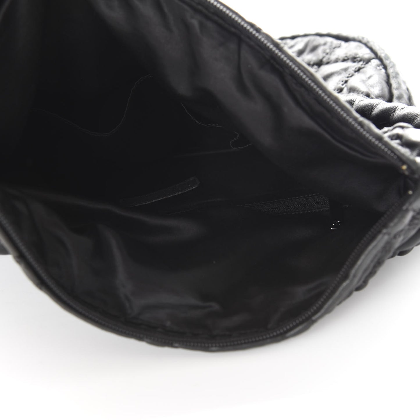 Quilted Lambskin Hidden Chain Hobo Black