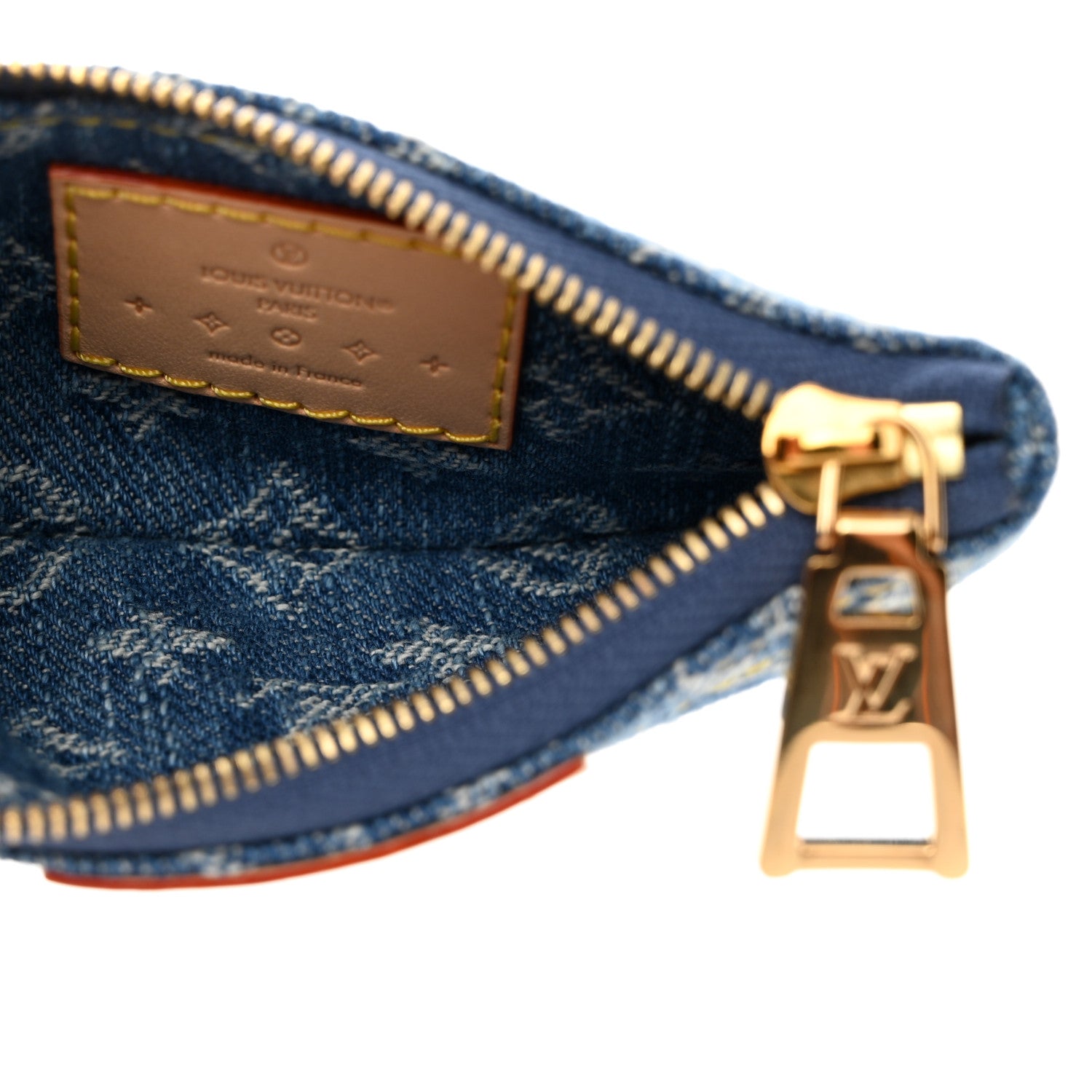 Louis Vuitton Monogram Denim Key Pouch Denim Blue 5 of 7
