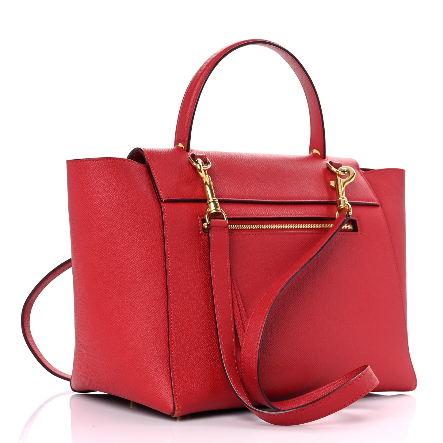 Grained Calfskin Mini Belt Bag Coquelicot