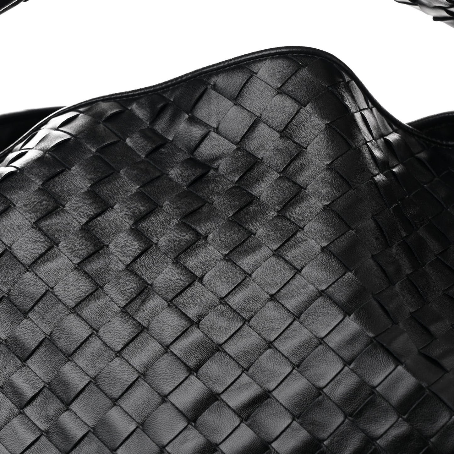 Calfskin Intrecciato Large Hop Ebano