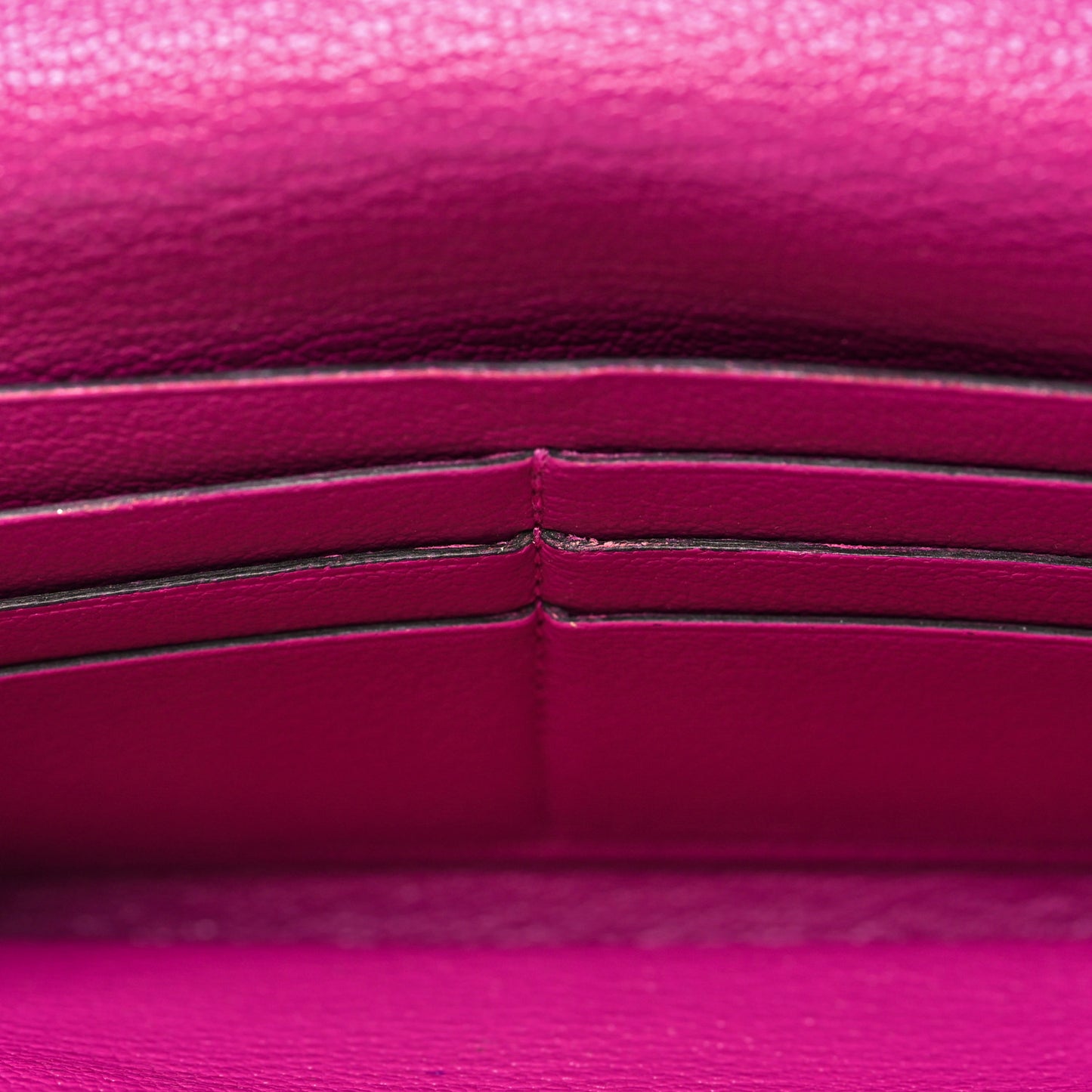 Chevre Mysore Kelly Longue Wallet Rose Pourpre
