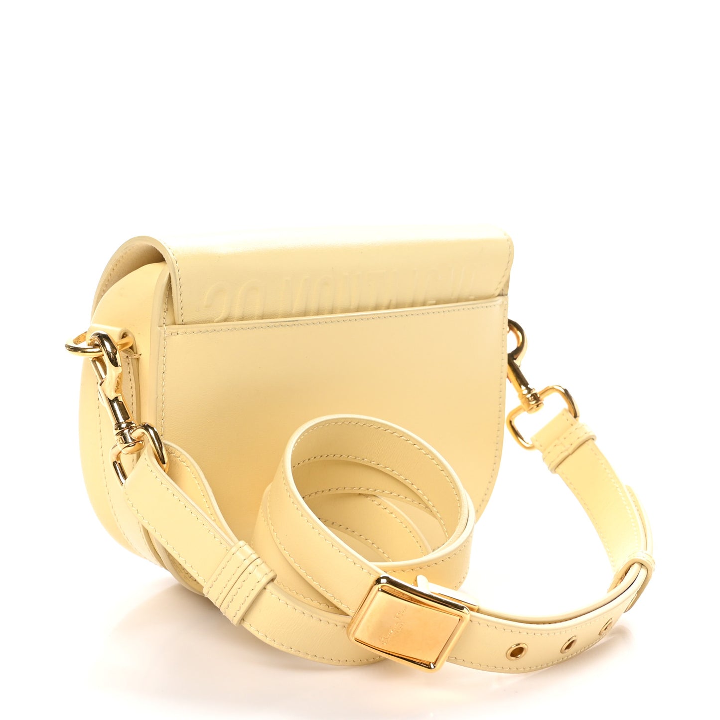 Box Calfskin Small Bobby Flap Pale Yellow