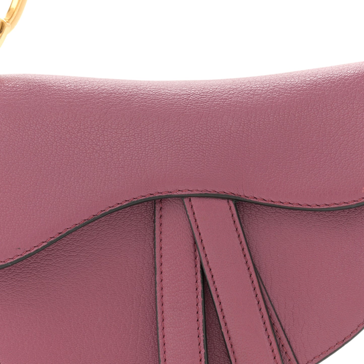 Goatskin Mini Saddle Bag Mallow Rose